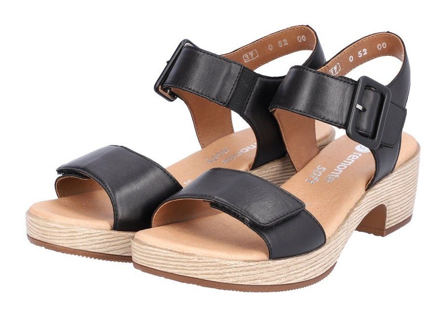 ELLE-Collection Remonte schwarz Klettverschlüssen Sandalette mit