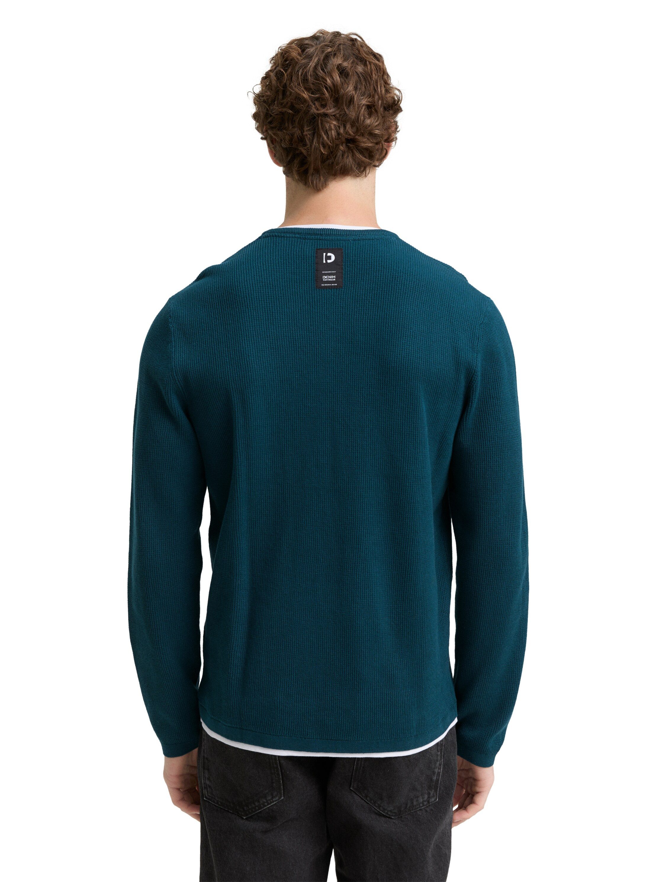 TOM TAILOR Denim Strickpullover mit 2-in-1 günstig online kaufen