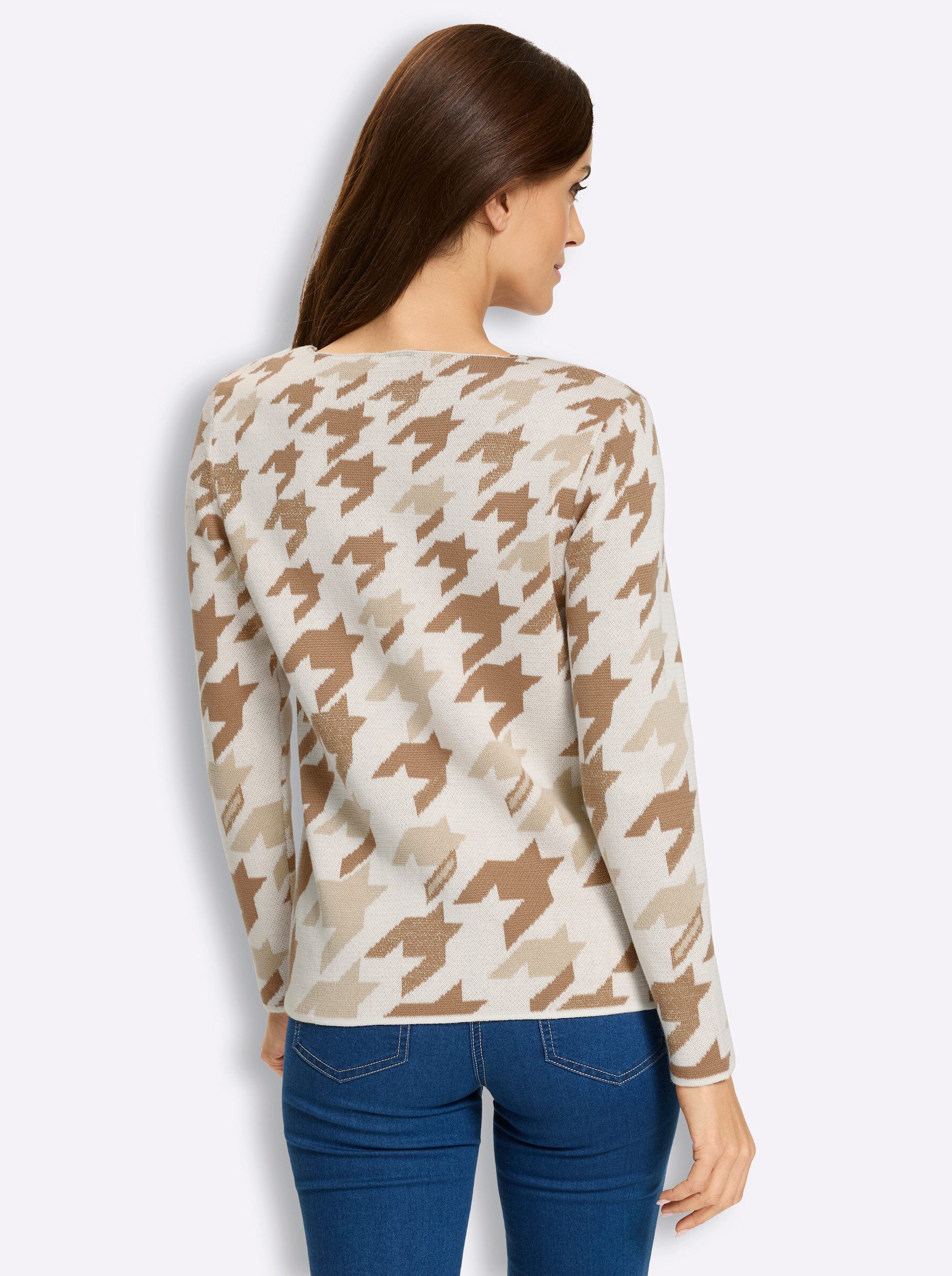 heine Strickpullover Jacquard-Pullover Langarm