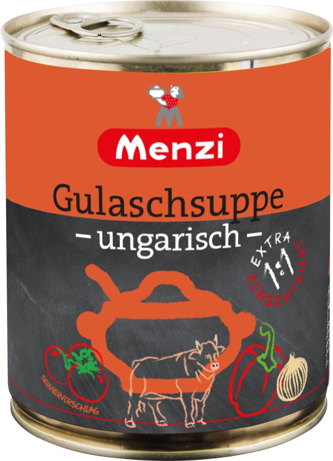 Menzi Fertiggericht, Menzi Ungarische Gulaschsuppe Extra konzentriert pikant 800ml