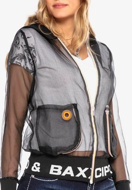 Cipo & Baxx Outdoorjacke in transparentem Design