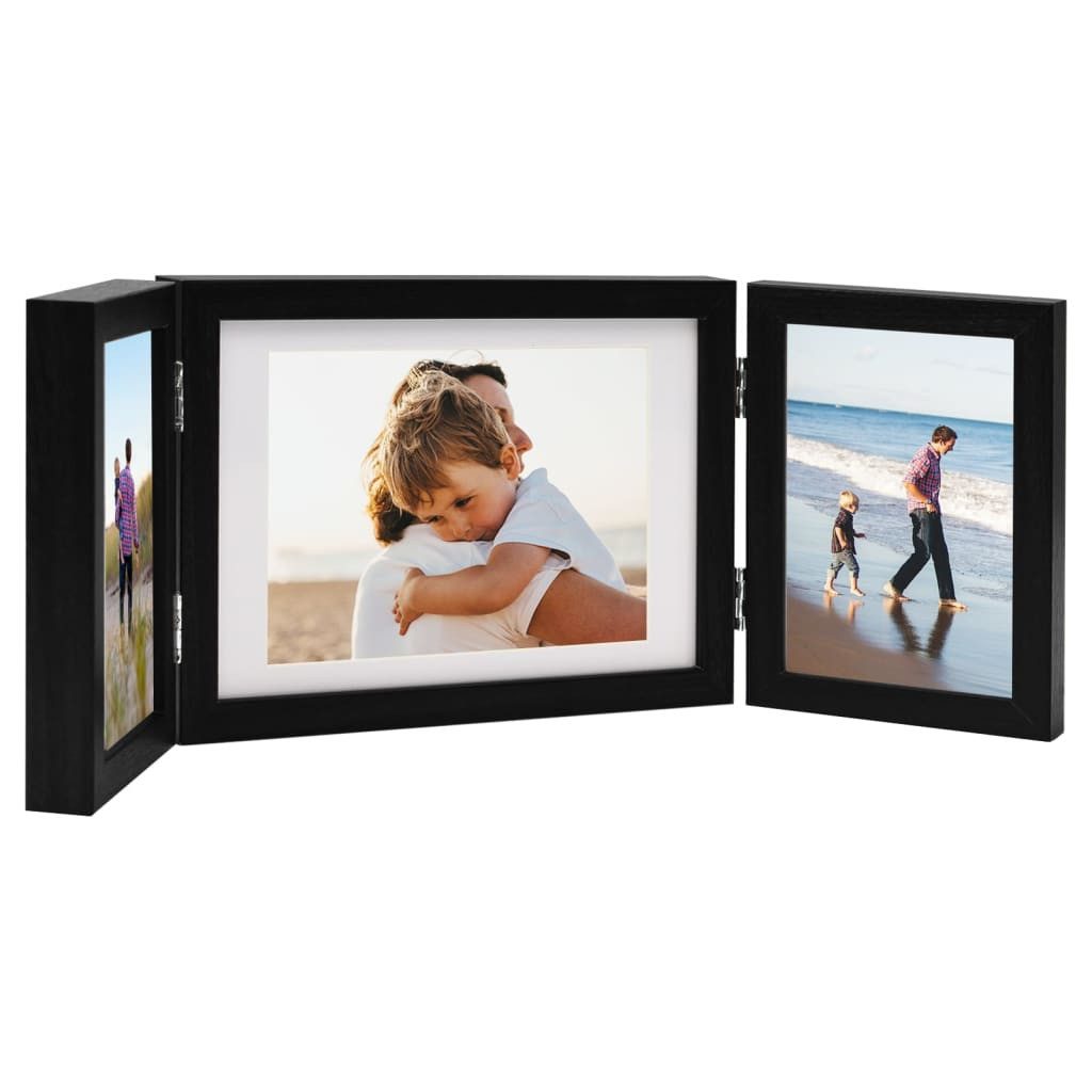 vidaXL Bilderrahmen Dreifach-Bilderrahmen Collage Schwarz 22x15 günstig online kaufen