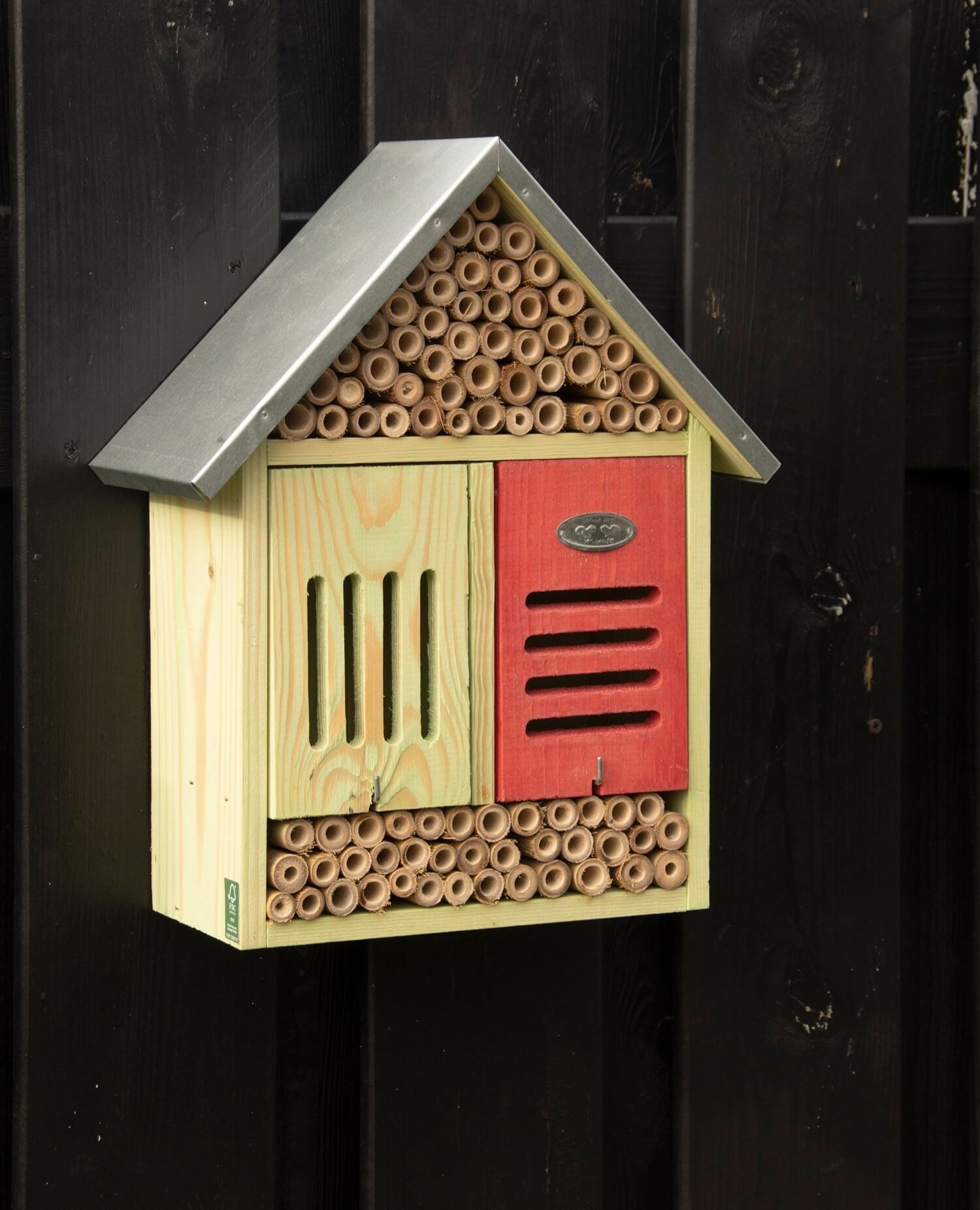 esschert design Insektenhotel Insektenhotel XL Holz für Bienen, Marienkäfer & Schmetterlinge, (1 XL Insektenhotel)