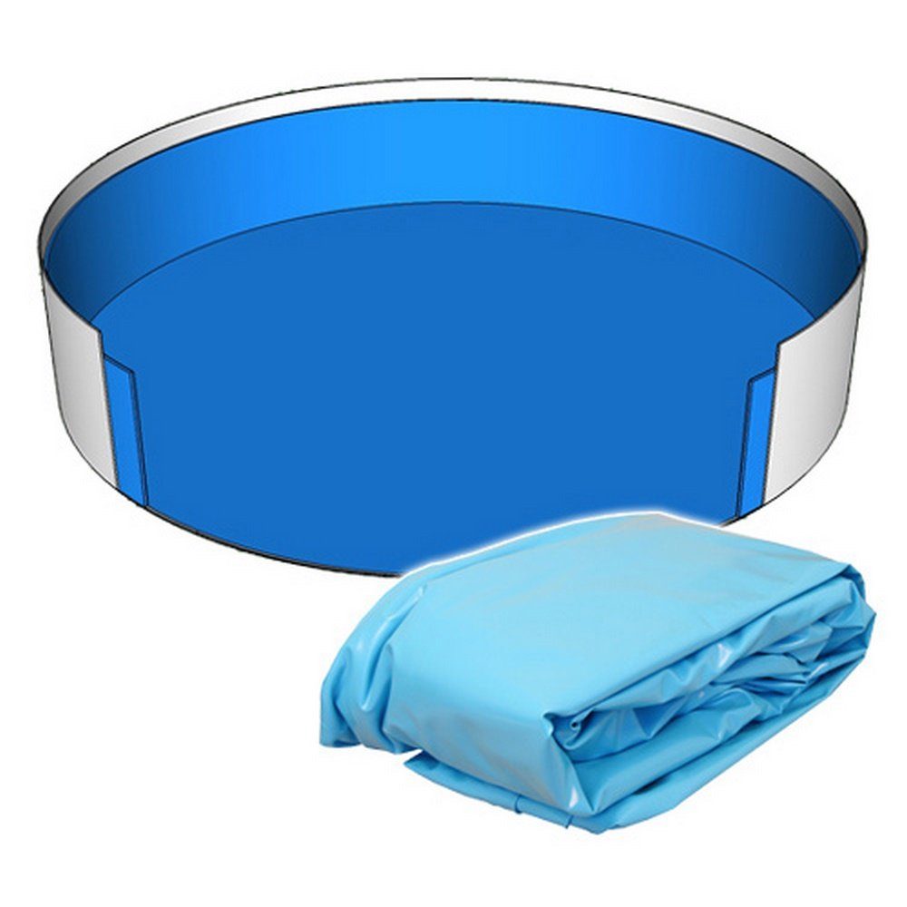 Poolinnenhülle Poolfolie Rund Pool I 460 x 120 cm I 0,8 mm I blau I 4,6 x 1,2 m, 0.8 mm Stärke