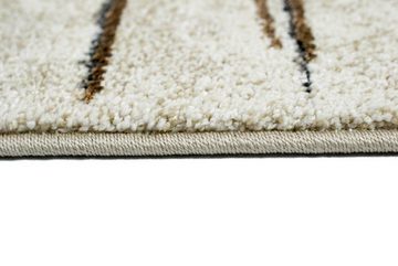 Teppich Teppich Wohnzimmer Abstrakt creme beige grau, Carpetia, rechteckig, Höhe: 13 mm