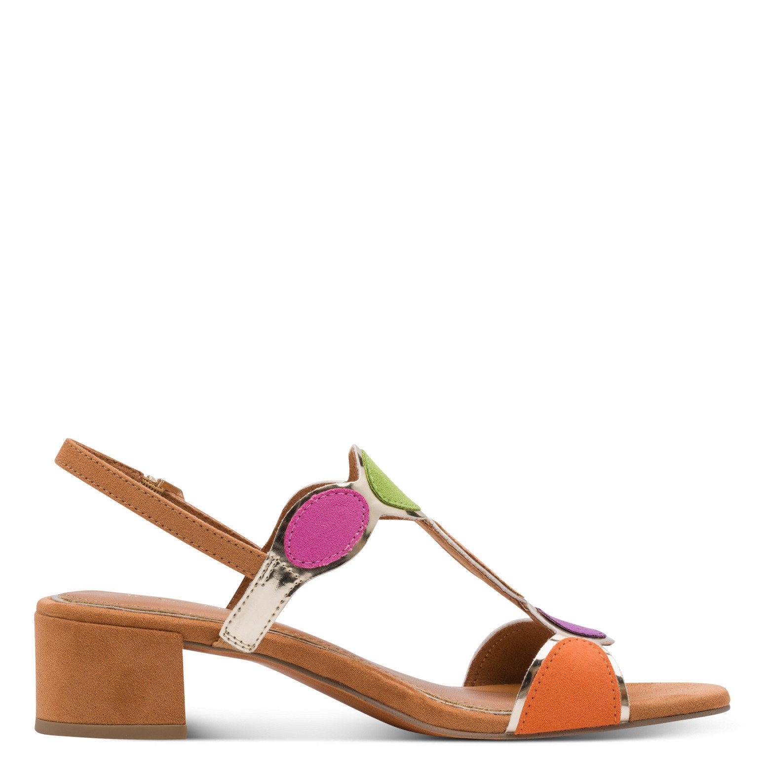 MARCO TOZZI Sandalette, Blockabsatz, Sommerschuh, Riemchensandale mit verstellbarer Schnalle