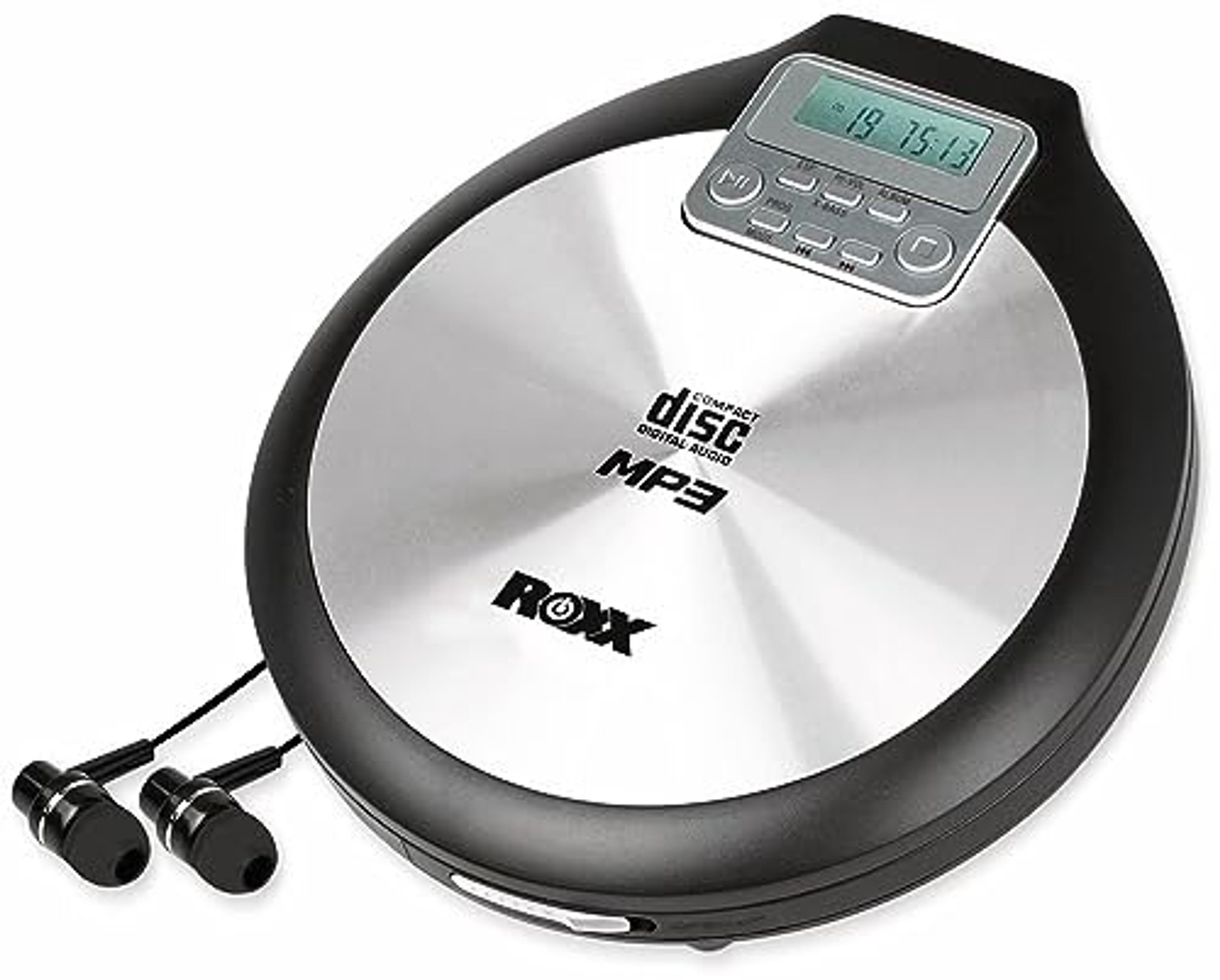 ROXX PCD 600 Stereo-CD Player (Tragbarer CD Player mit Kopfhörer, MP3 fähig, Antishock)