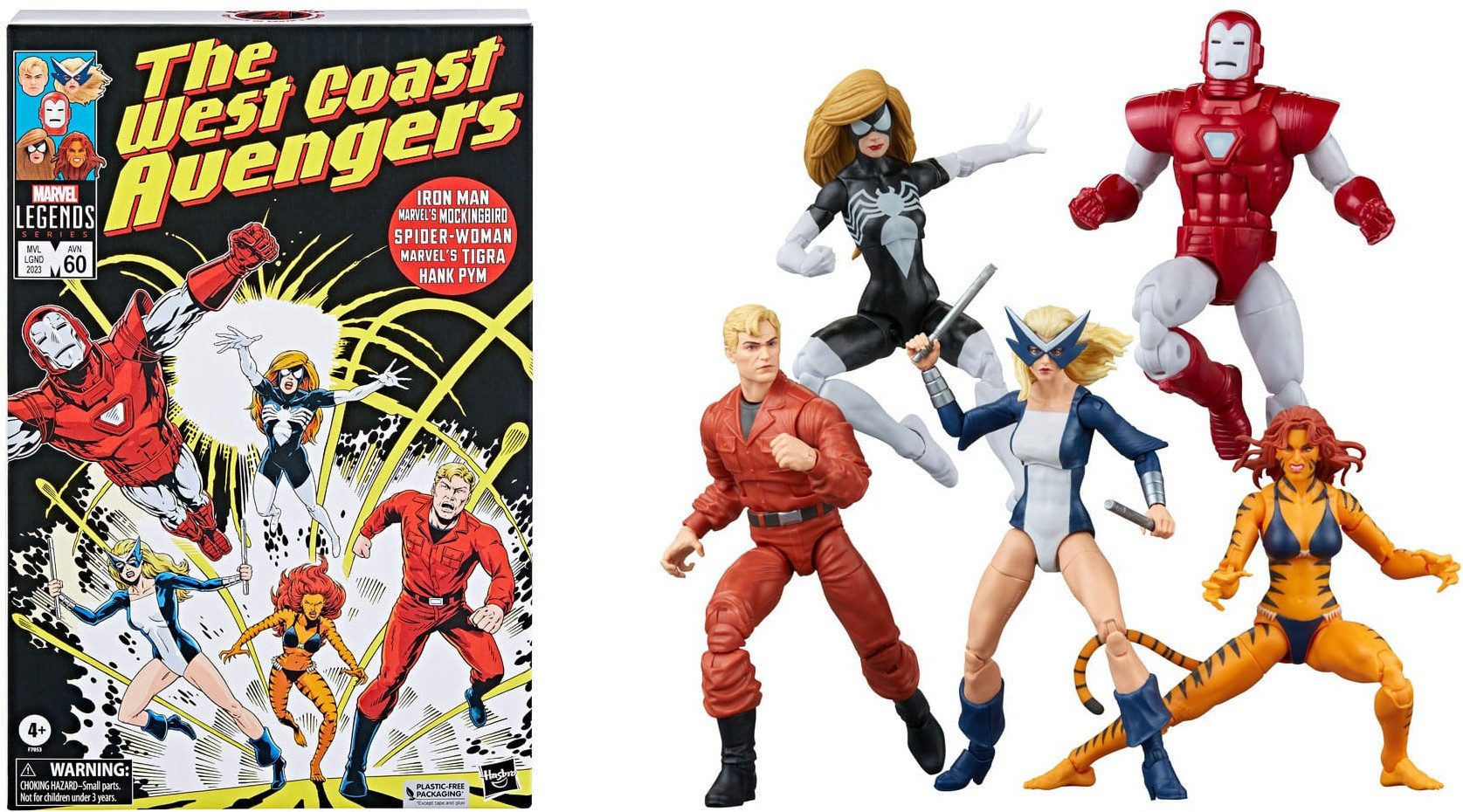 Hasbro Actionfigur Marvel Legends The West Coast Avengers 15 cm Actionfiguren 5-Pack Excl