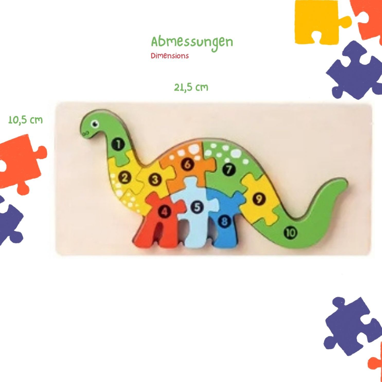GICO Steckpuzzle Holzpuzzle Set für Jungen Mädchen aus Holz 6 er Pack - 3916, Puzzleteile