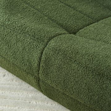 MODFU Sitzsack Loungesessel Wohnzimmer Sofa (Teddyfleece+Schaumstoff mit hoher Dichte, Interne rahmenlose Struktur), Produkt als komprimierte Verpackung