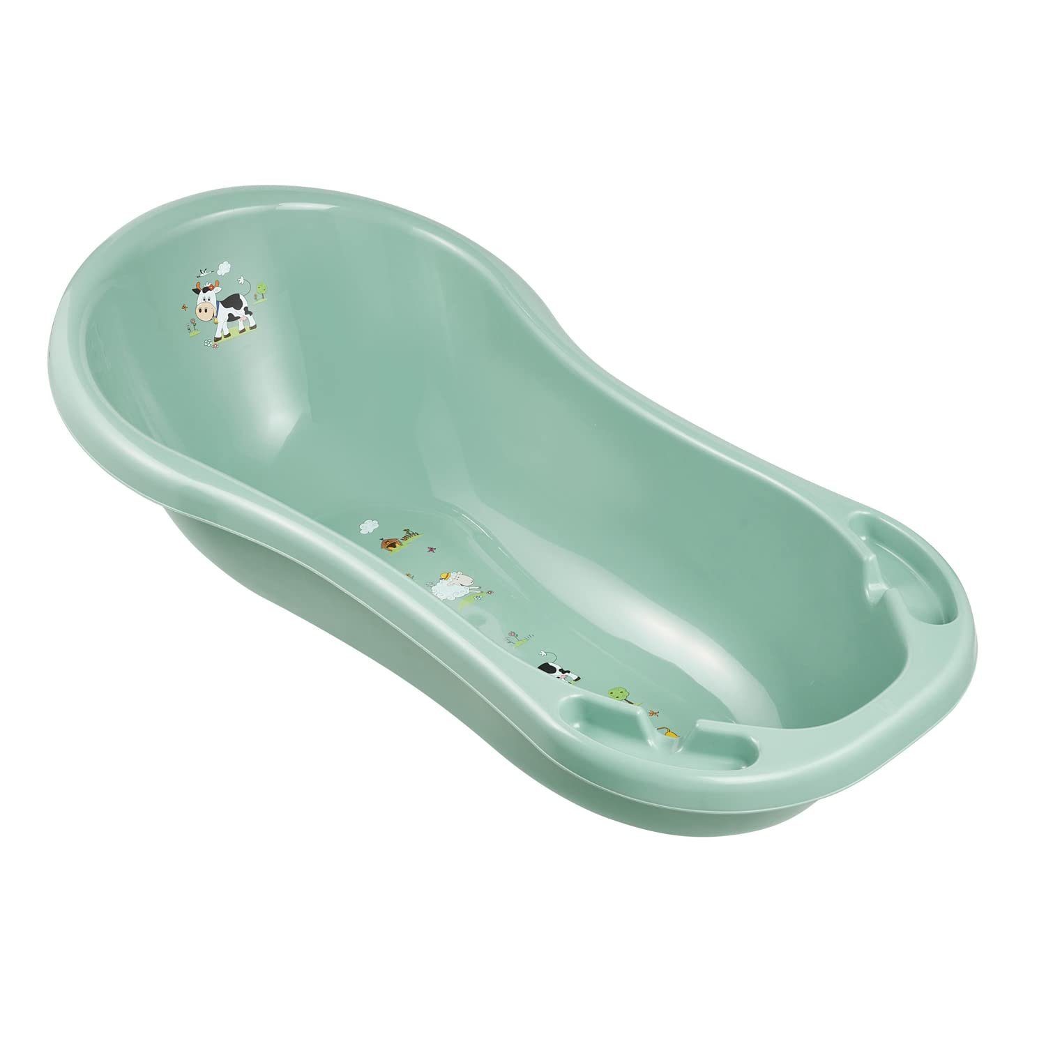 keeeper Babybadewanne Baby Badewanne XXL 100 cm Funny Farm! Babywanne super Design Badewan, (1-tlg), ohne Ablaufstöpsel