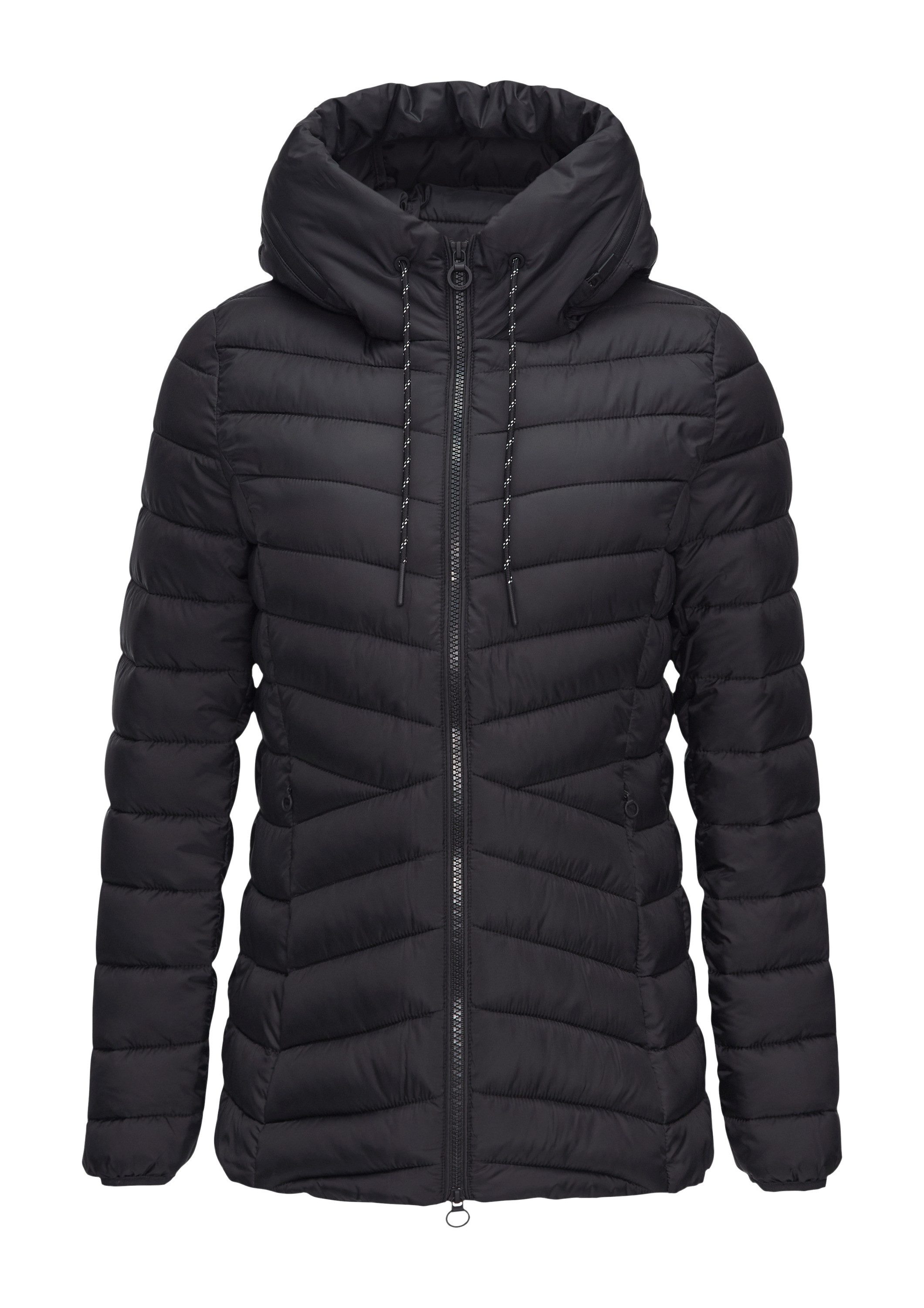 s.Oliver Winterjacke Outdoor-Jacke Leichte Steppjacke mit Logo-Kapuze günstig online kaufen