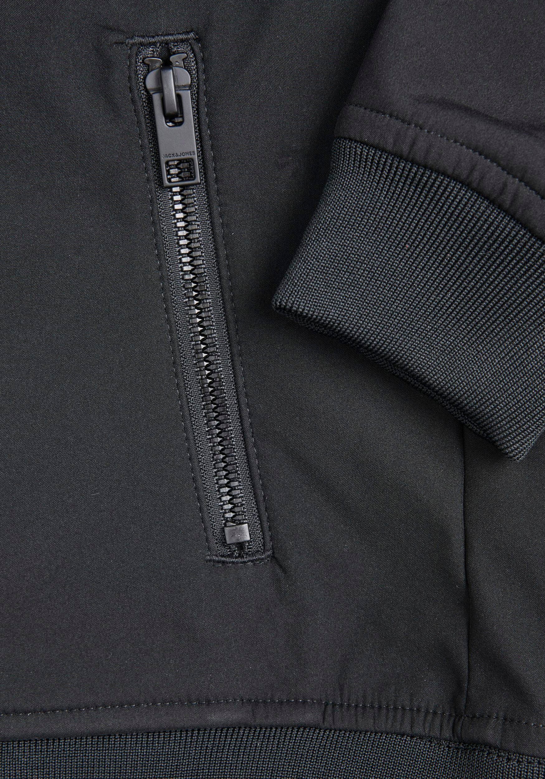 Jack & Jones Junior Softshelljacke JJEBASIC ideal für Übergang, wasserabweisend unifarben, casual, regular fit, Kapuze