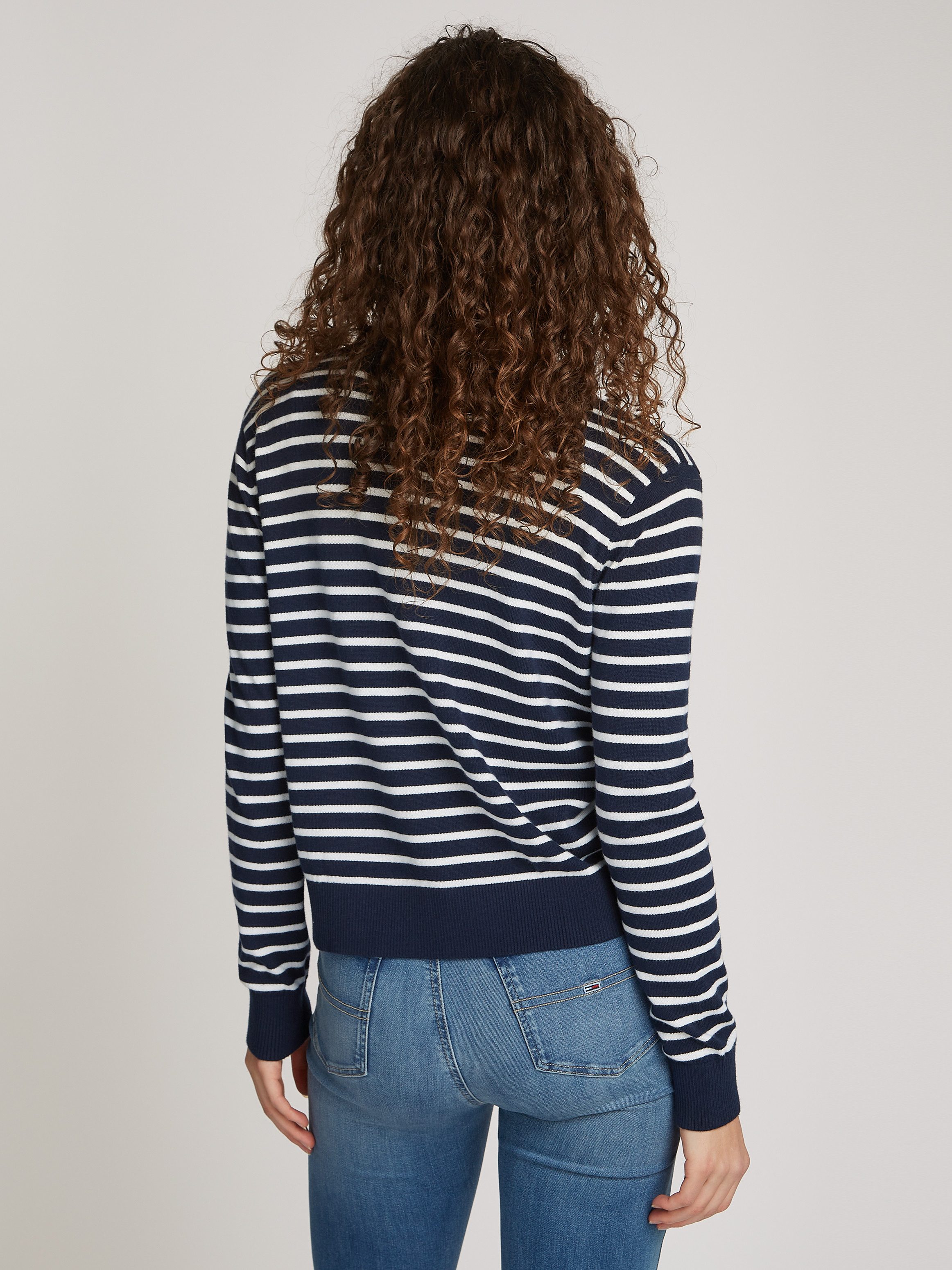 Tommy Jeans Curve V-Ausschnitt-Pullover TJW ESSENTIAL günstig online kaufen