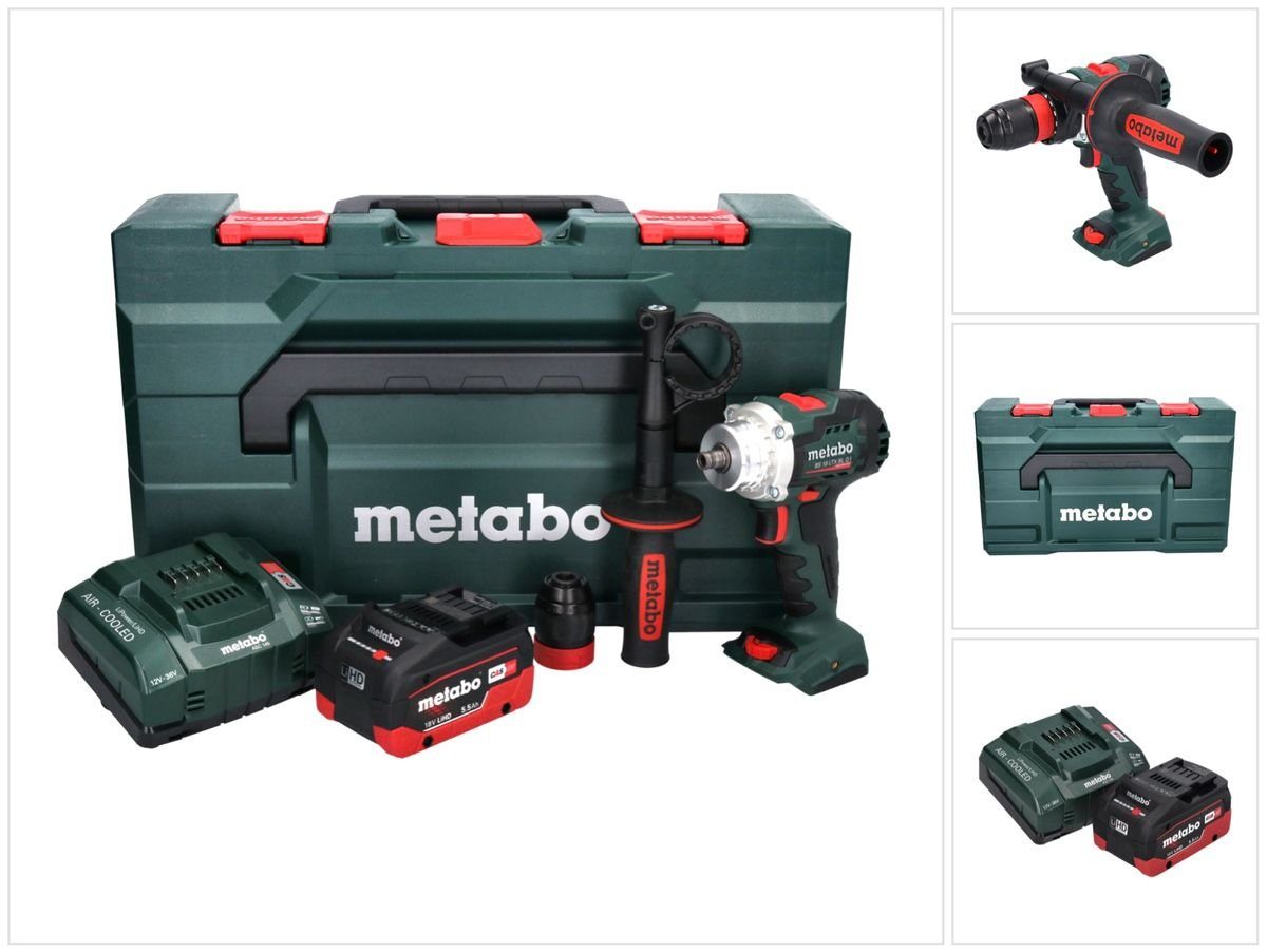metabo Säulenbohrmaschine BS 18 LTX BL Q I Akku Bohrschrauber 18 V 130 Nm Brushless + 1x Akku 5