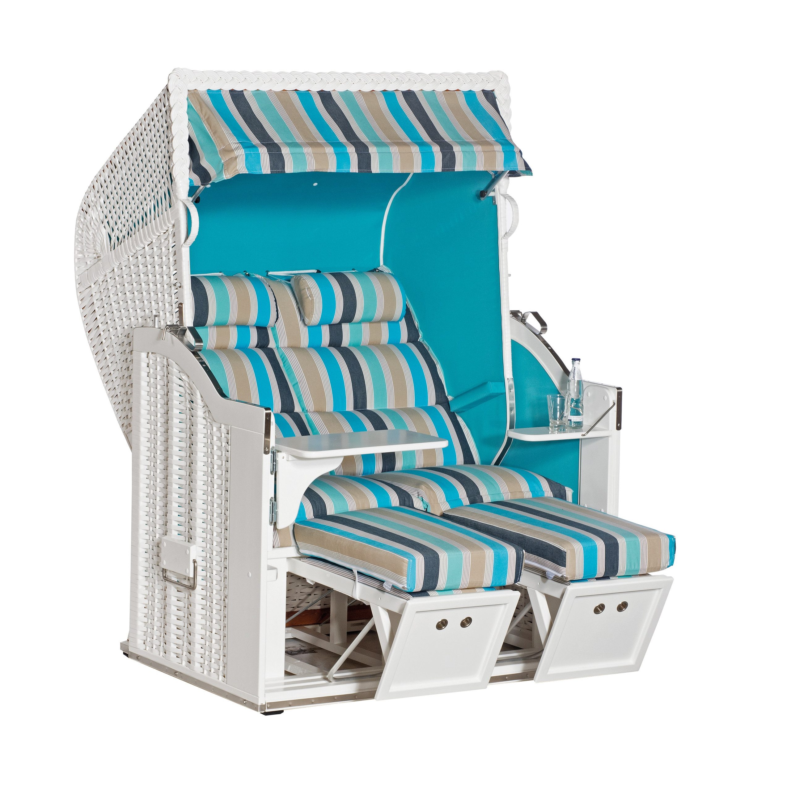 SonnenPartner Strandkorb Sonnenpartner Gartenstrandkorb "Classic" 2-Sitzer, Halbliegemodell