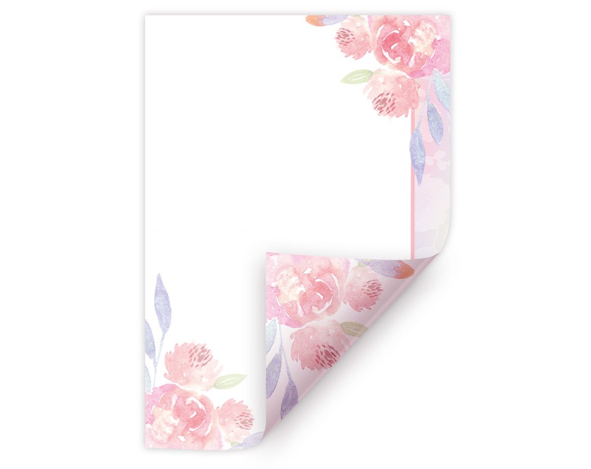 JUNAPACK Канцтовари A4 Firmenpost Briefbögen lose Druckerpapier Blumen Ostern Briefpost, Edles DIN A4 Канцтовари – Beidseitig bedruckt & vielseitig nutzbar