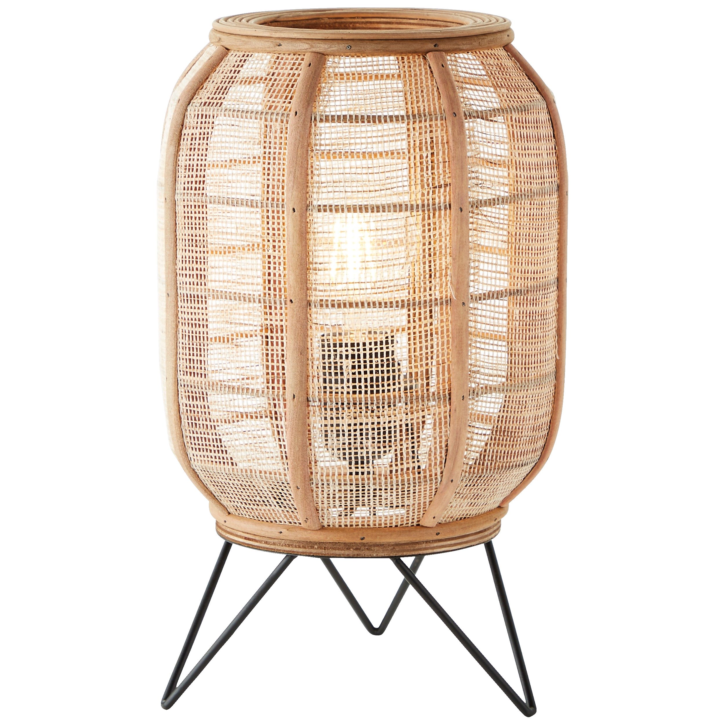 Lightbox Tischleuchte, ohne Leuchtmittel, dekorative Tischlampe - Tischleuchte im Nature-Style mit Schalter