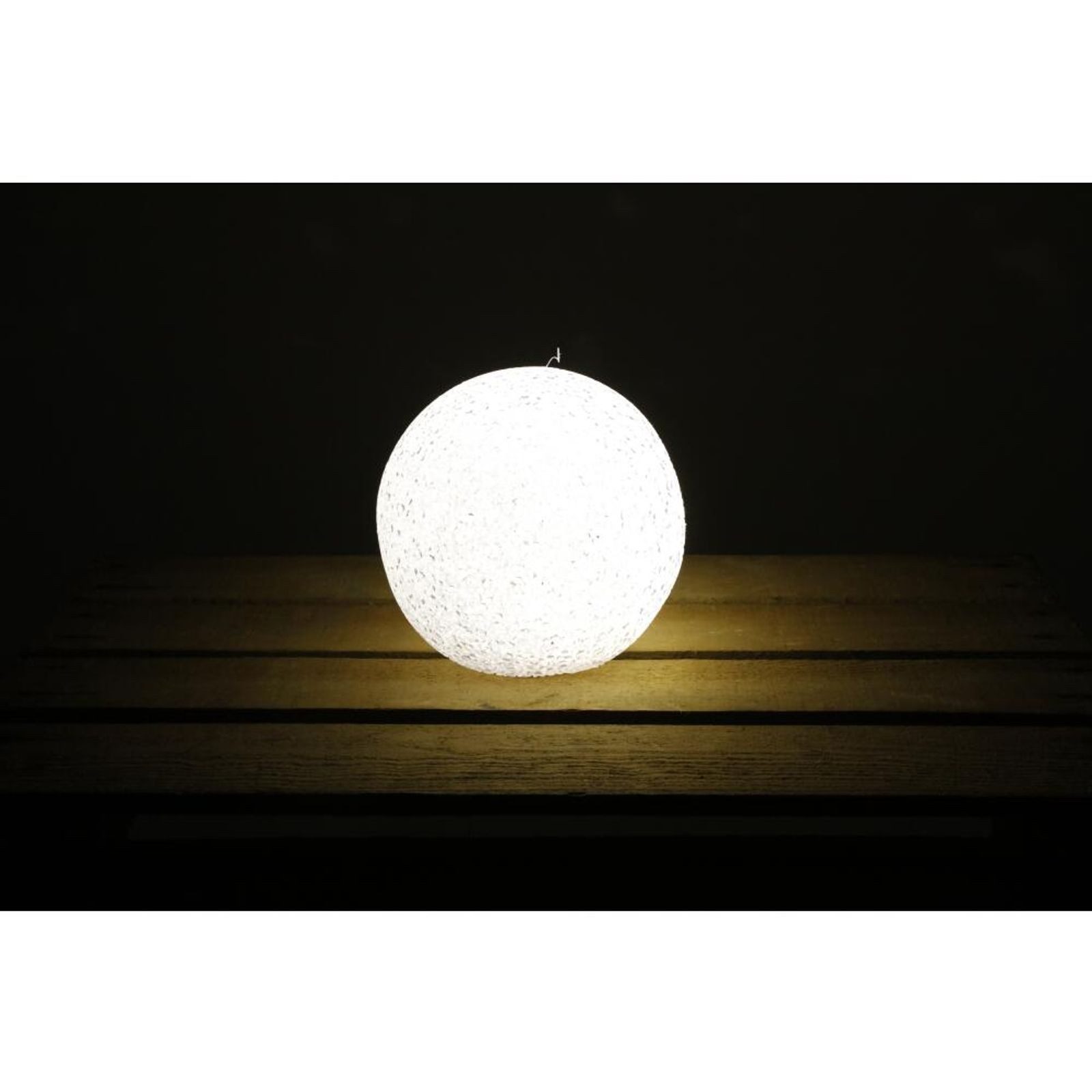 BURI LED Dekolicht Leuchtkugel LED Weiß 15cm Kugelleuchte Dekoleuchte Tischlampe Lampe – Bild 4 von 5