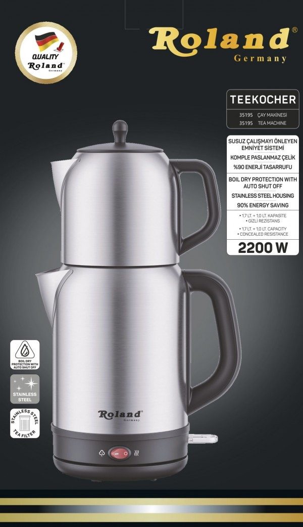 Wasser-/Teekocher mit Teekanne 1,7L + 1L