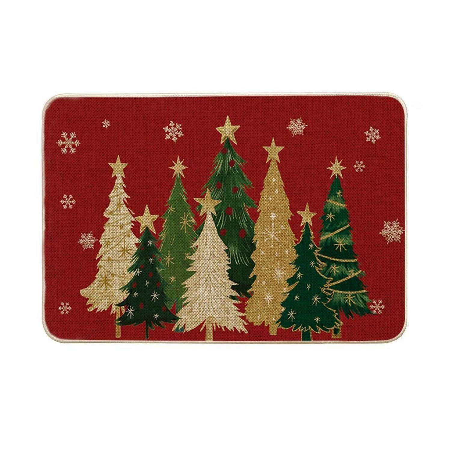 LuxusKollektion Fußmatte Fußmatte Sterne Bäume Weihnachten 40x60, rechteckig, Höhe: 5 mm