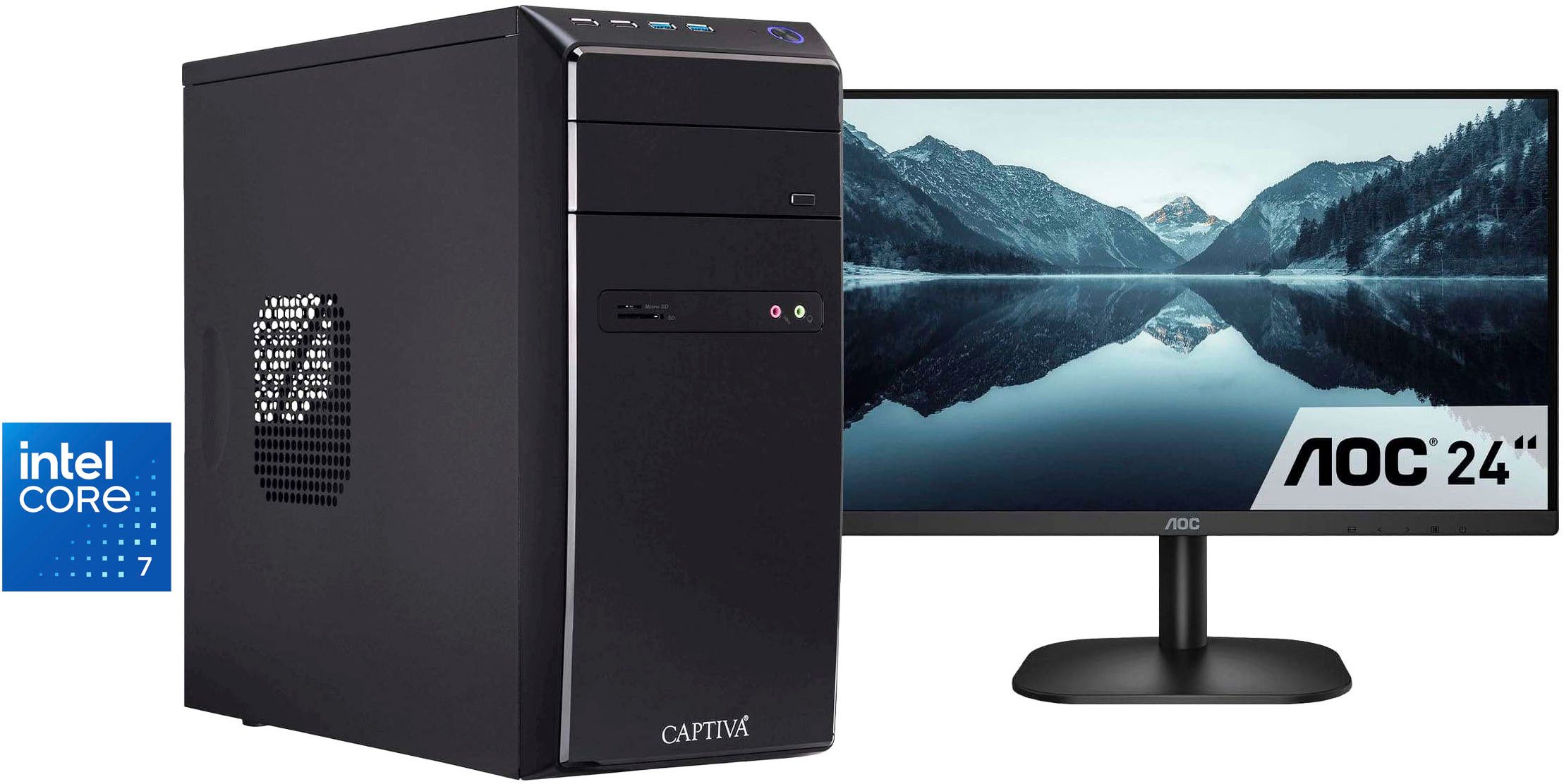 CAPTIVA Power-Starter I98-594 TFT Bundle Business-PC-Komplettsystem (24", Intel® Core i7 14700, UHD Graphics 770, 8 GB RAM, 1000 GB SSD)