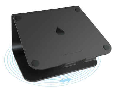 Rain Design mStand360 - drehbarer Aluminium Stand für MacBooks, Notebooks bis 15 Zoll, schwarz Laptop-Ständer