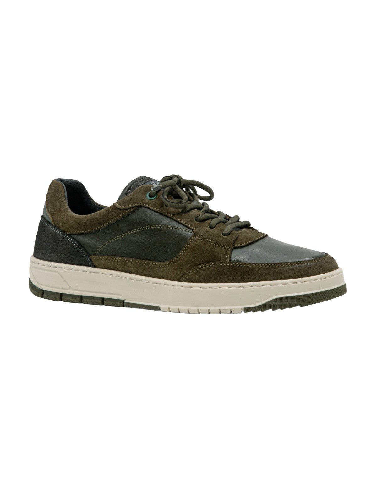 Engbers engbers Herren Ledersneaker sportiv, Khaki Sneaker