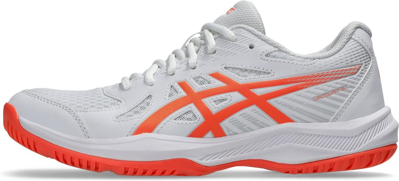 Asics UPCOURT 6 WHITE/VIVID CORAL Hallenschuh günstig online kaufen