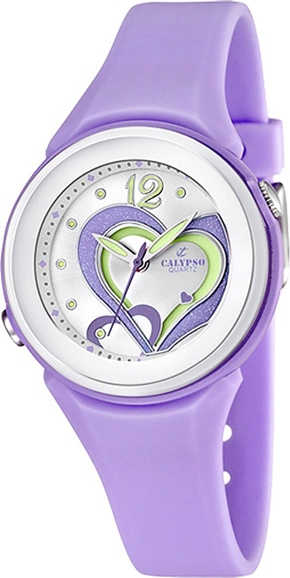 CALYPSO WATCHES Quarzuhr Calypso Damen Uhr K5576/4 Kunststoffband, (Analoguhr), Damen Armbanduhr rund, PURarmband flieder, lila, Fashion