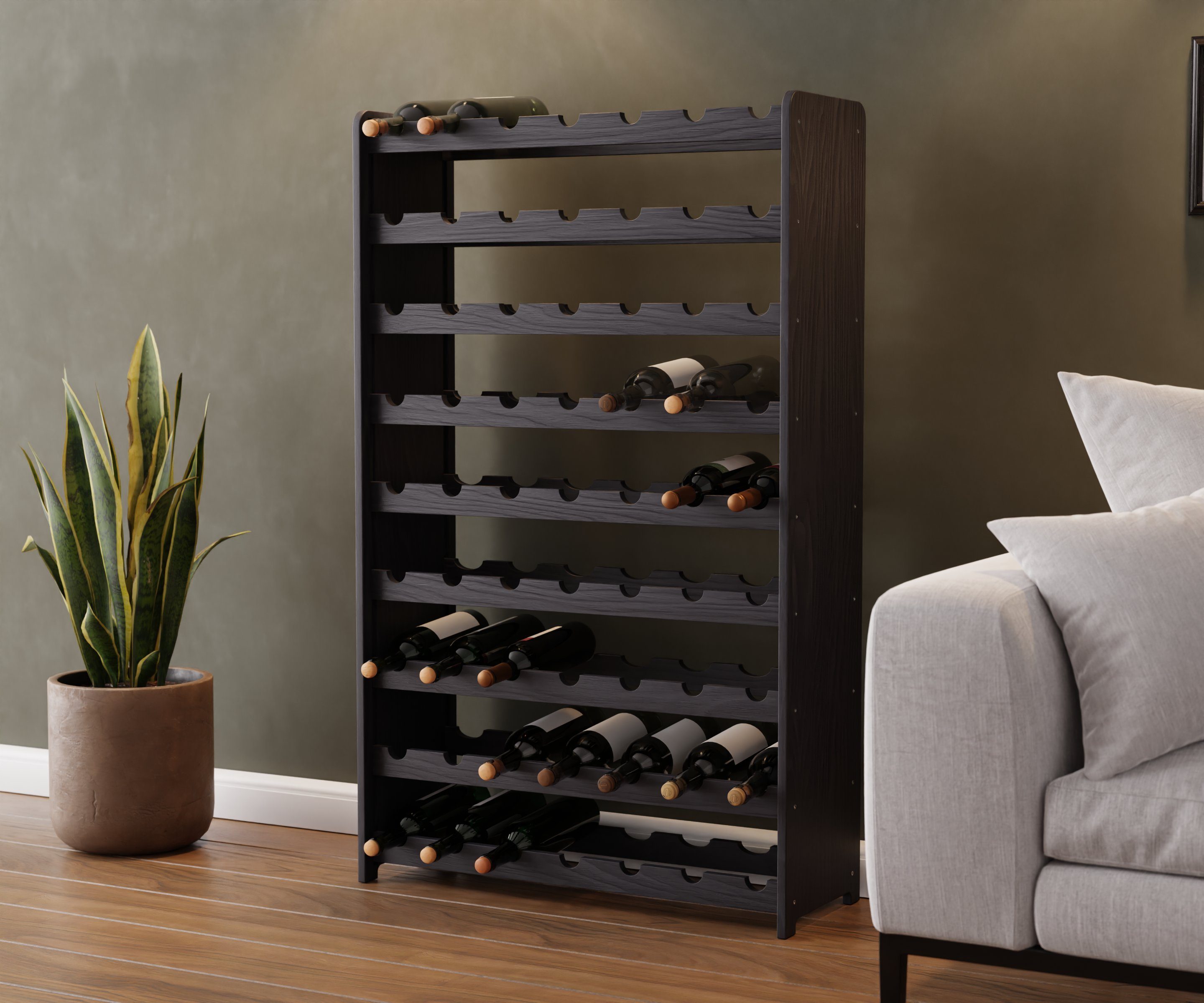 Lenmar Weinregal Weinregal Weinregal Holz Flaschenregal für 63 Flaschen Len günstig online kaufen