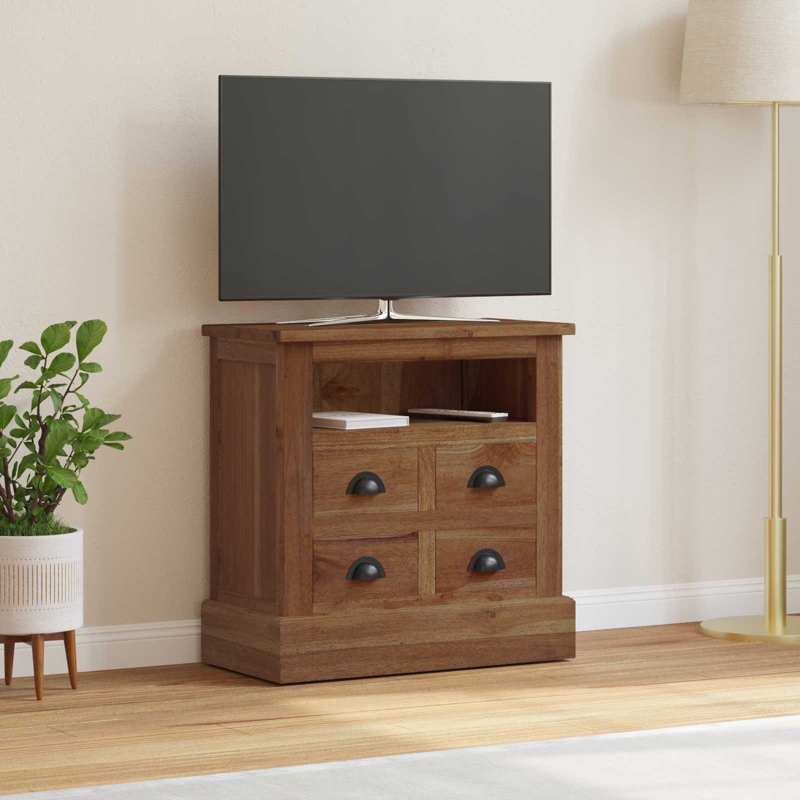 vidaXL Kommode Aufbewahrungsschrank Natur 60 x 30 x 60 cm Massivholz (1 St)