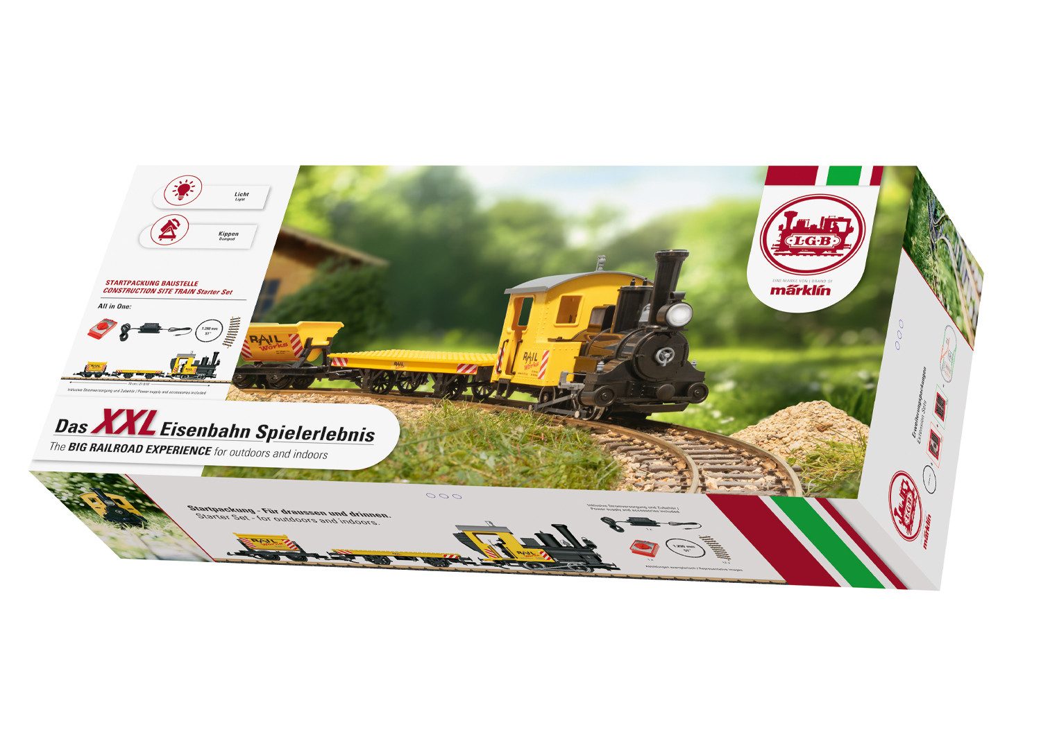 LGB Modelleisenbahn-Set LGB, Startset Baustelle - L70504, Spur G, mit Licht