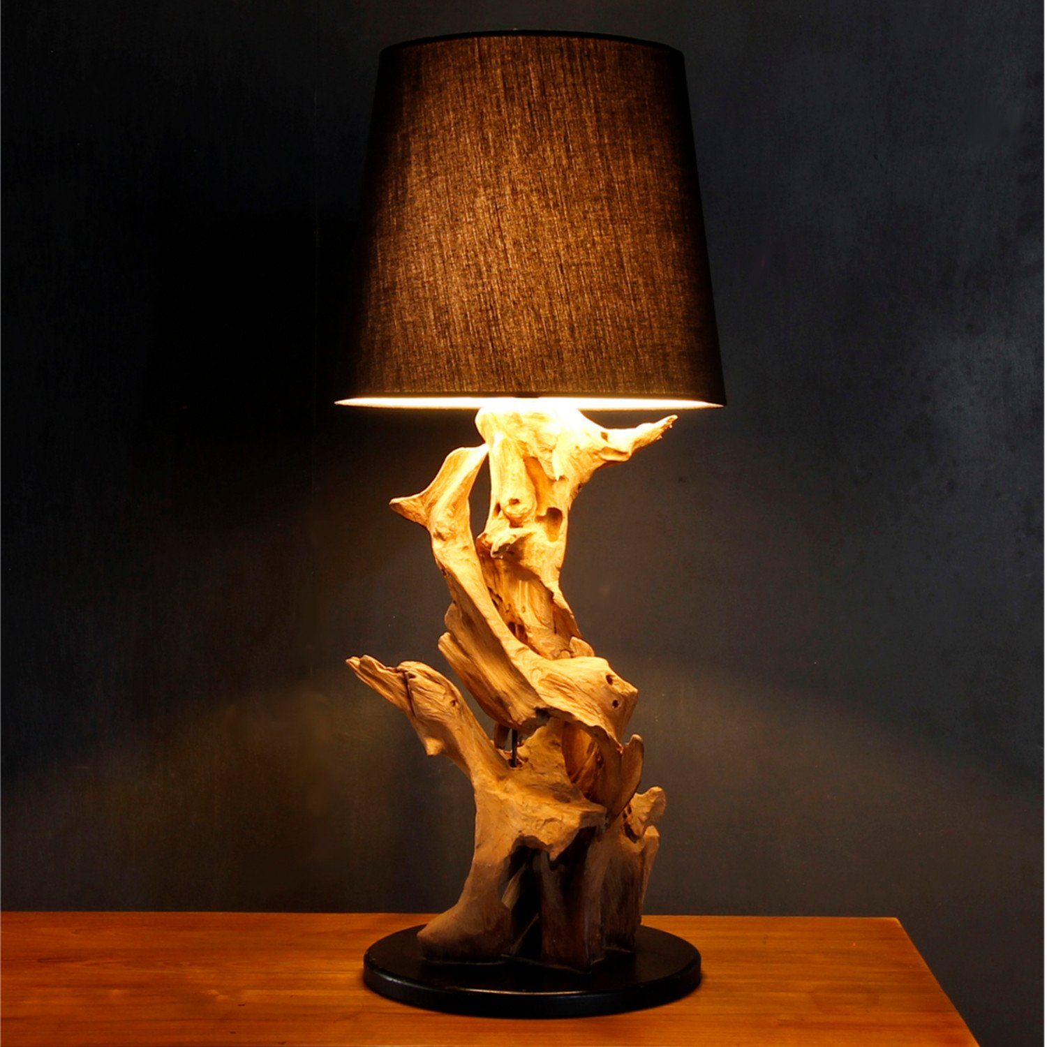 ExotischerLeben Nachttischlampe IKAL Treibholz Tischlampe 82 günstig online kaufen