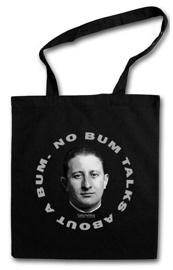 Urban Backwoods Beuteltasche Carlo Gambino Portrait Stofftasche Mafia Mob Capone New York Al (1-tlg), Gangster Boss Crime Family