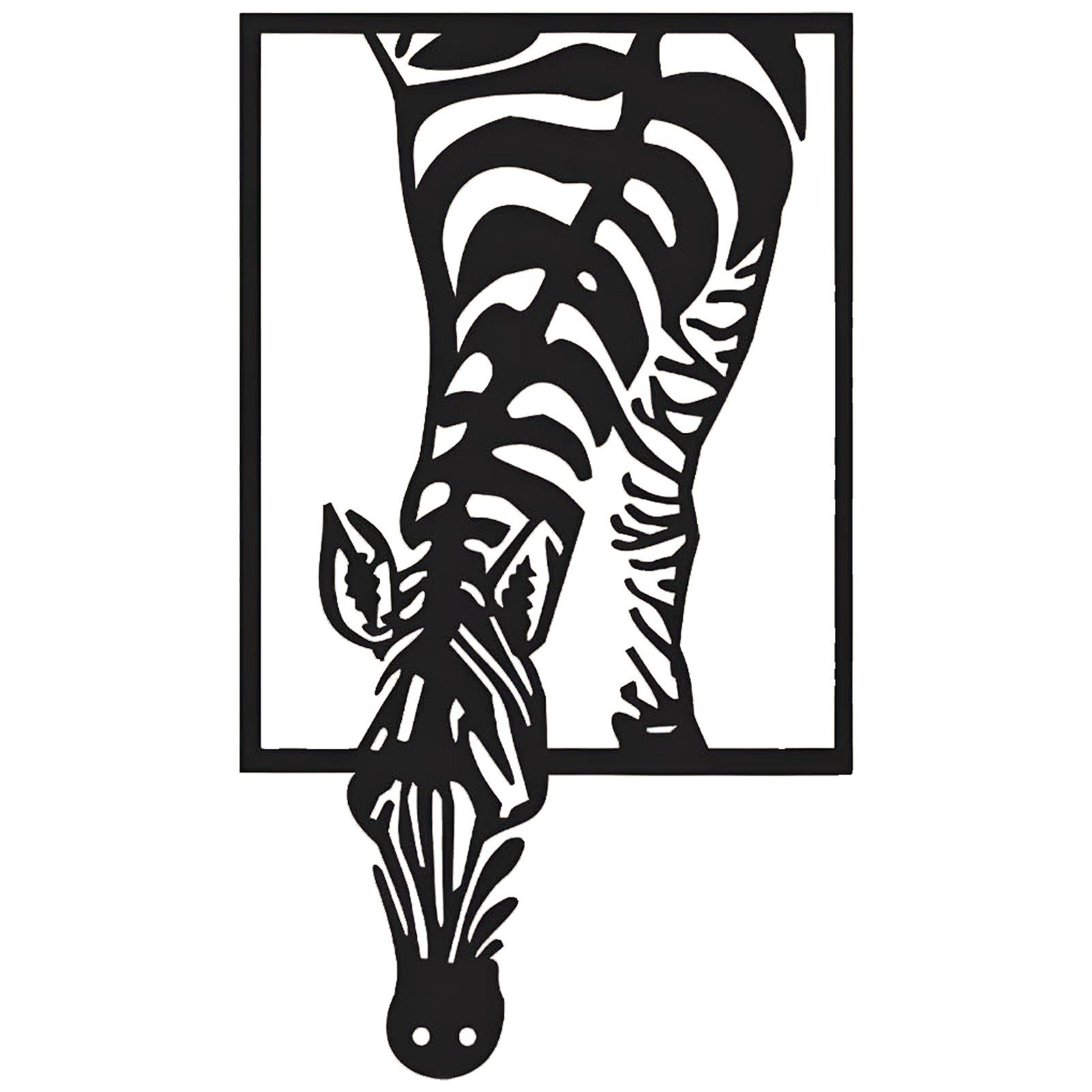 Jumpeak Wanddekoobjekt Zebra Metall Kunst Wanddekoration, Abstrakte Zebra-D günstig online kaufen