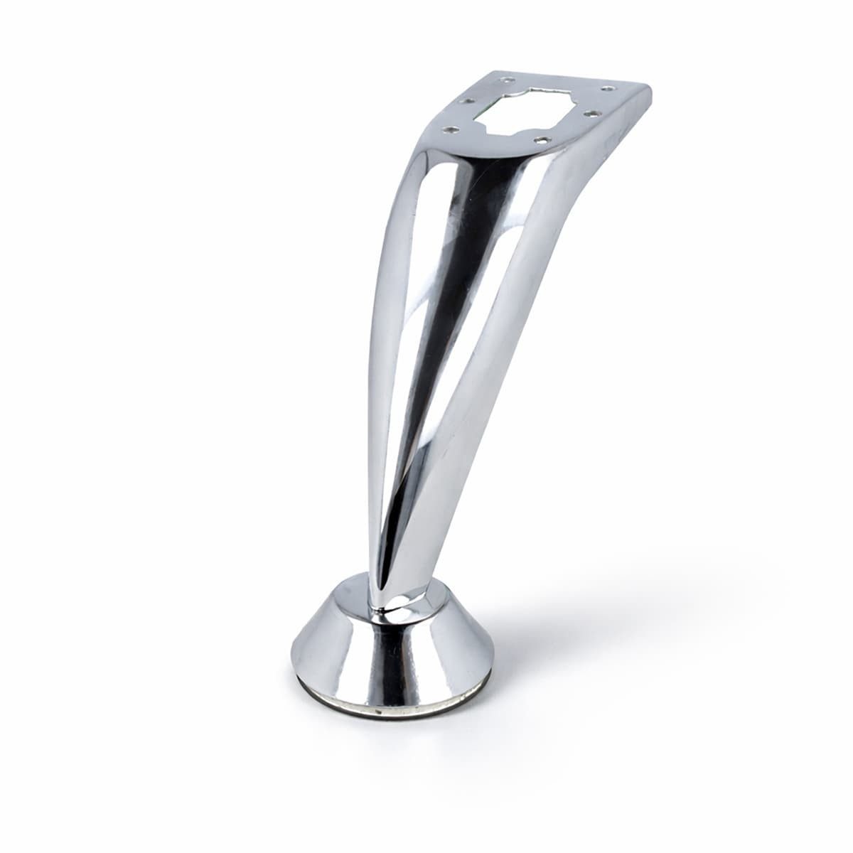 MS Beschläge Möbelfuß Möbelstütze 120mm Chrom glänzend - Metall Sofafuss, Möbelzubehör Möbelstützfuss bodenschonend
