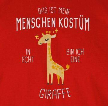 Shirtracer T-Shirt Das ist mein Menschenkostüm in echt bin ich eine Giraffe - Giraffenkos Karneval & Fasching