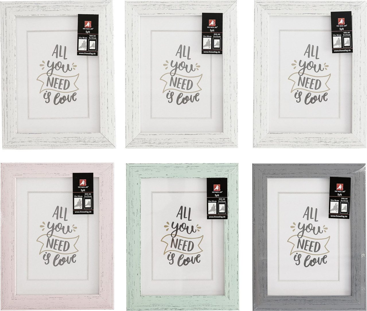 The Wall - the art of framing AG Bilderrahmen Portraitrahmen Sylt 13 x 18 cm 4-teilig