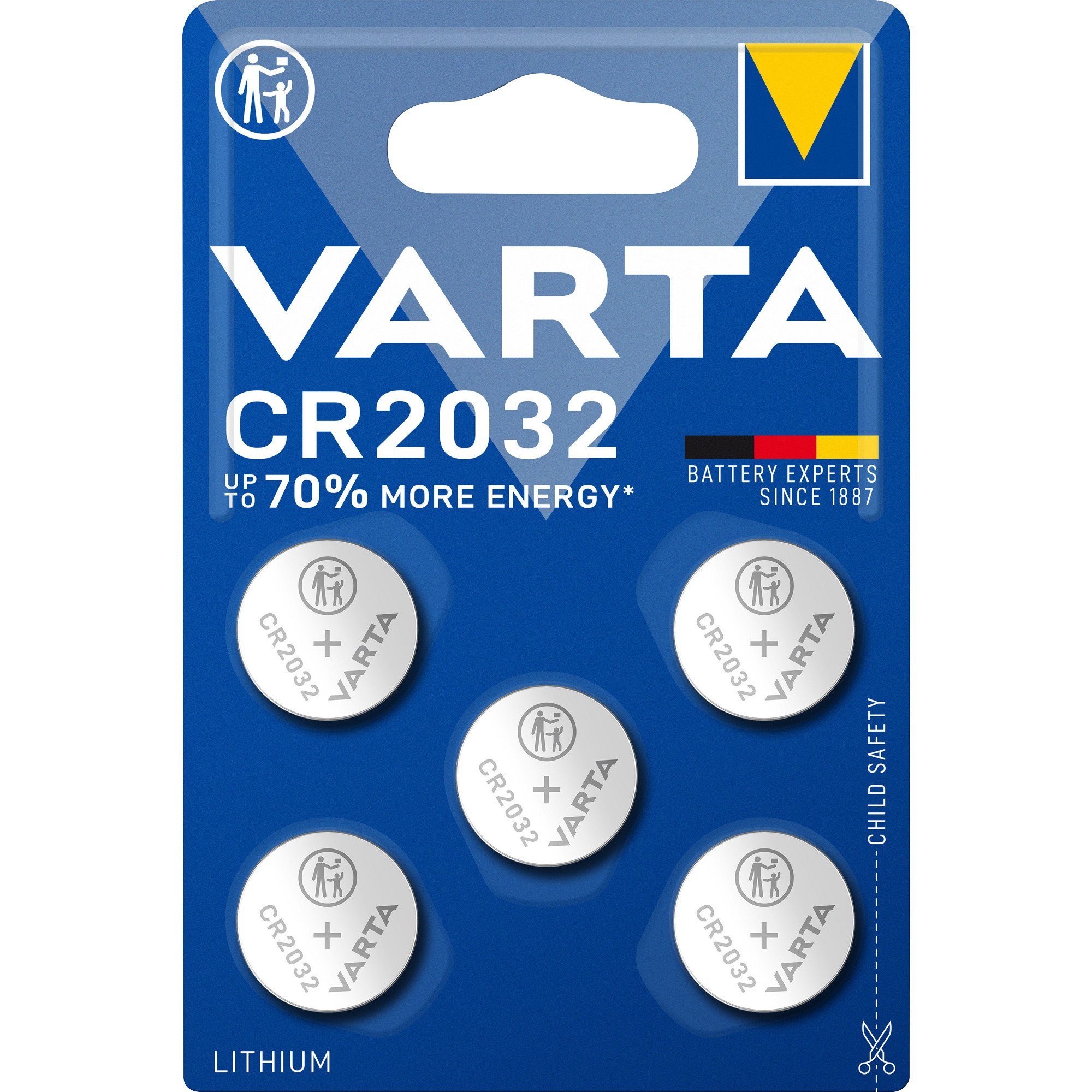 VARTA VARTA Lithium Coin Knopfzelle CR2032, 3Volt, Batterie