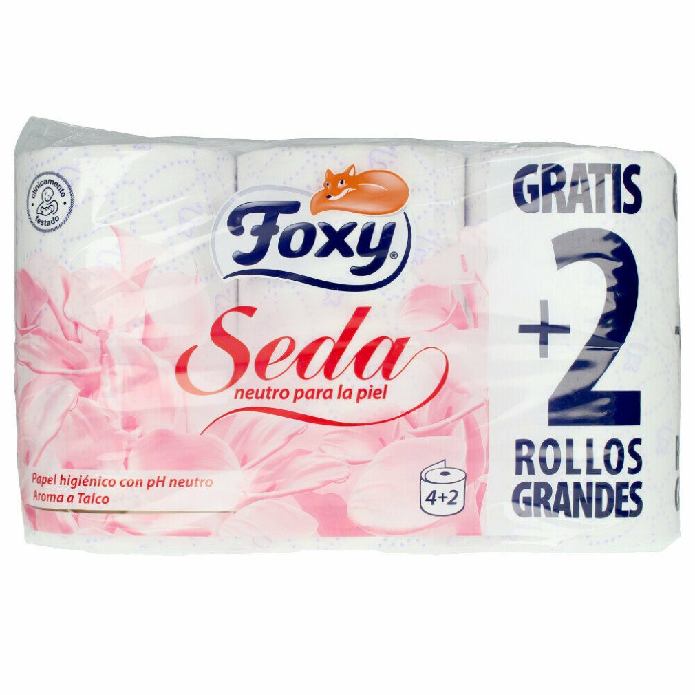 Foxy Toilettenpapier Seide Toilettenpapier 3 Schichten 4 + 2 Rollen