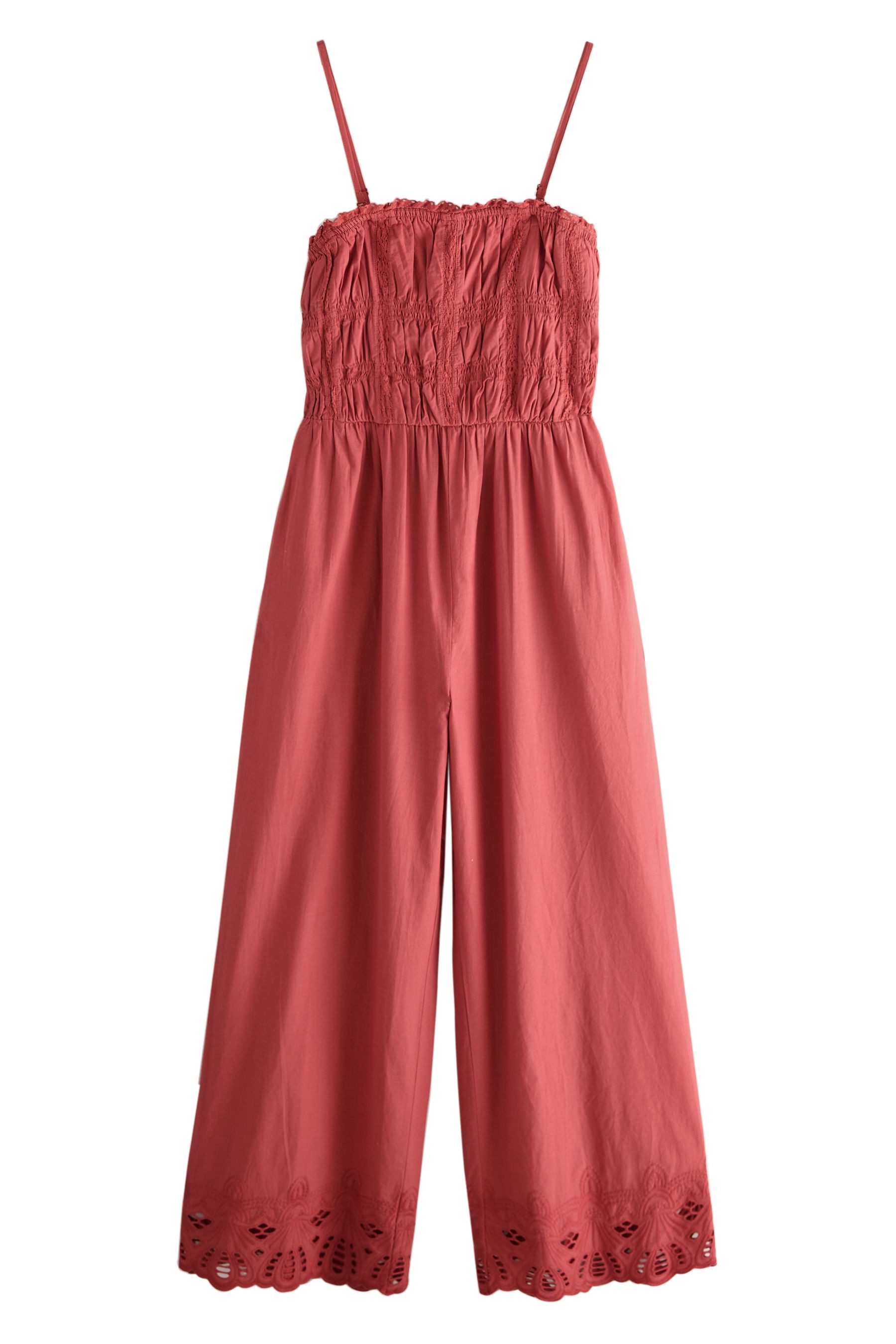 Next Jumpsuit Gesmokter Jumpsuit mit weitem günstig online kaufen