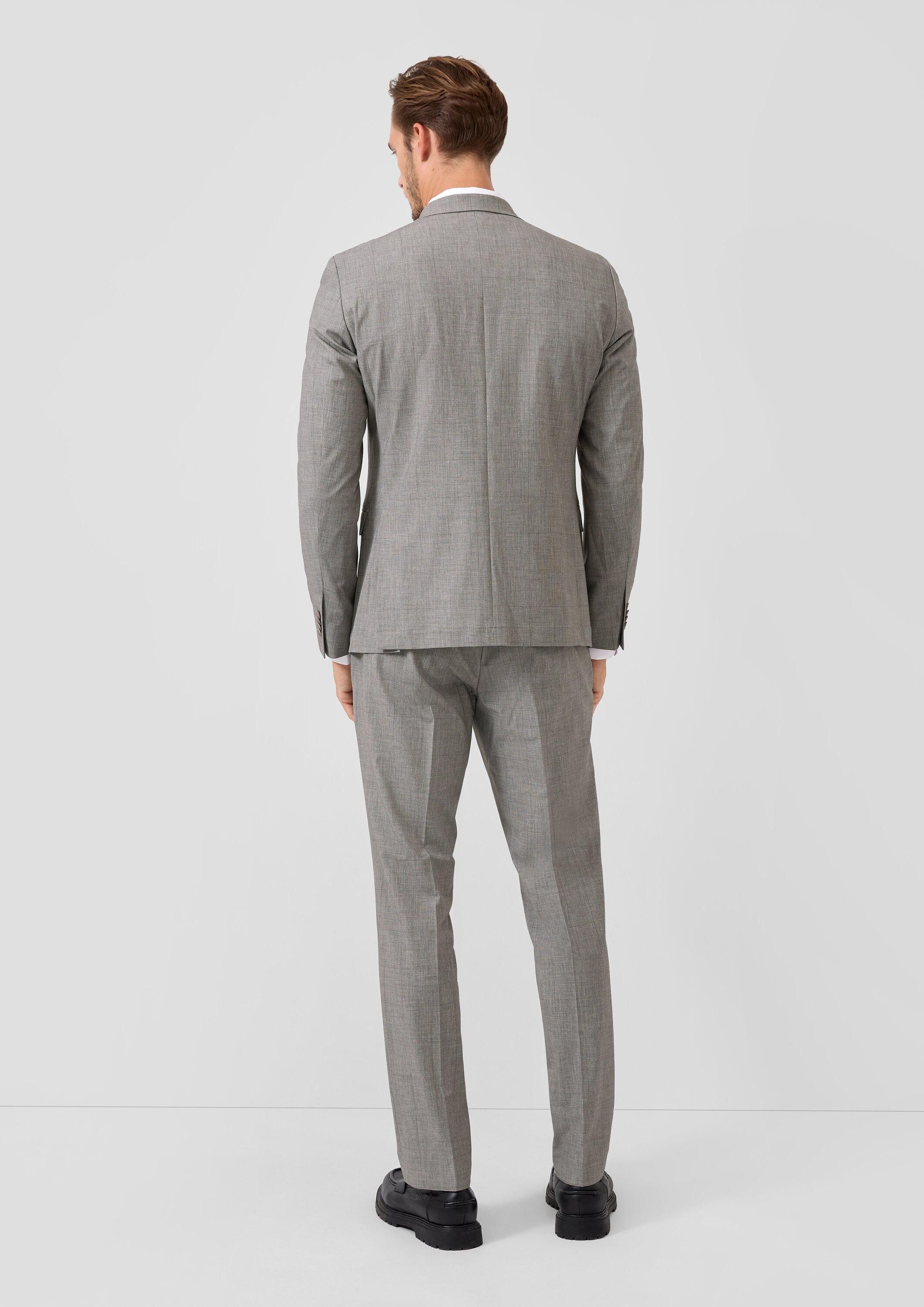s.Oliver Sakko Indoor-Sakko S.OPURE s.O PURE: Slim-Fit-Sakko aus gemustertem Stretch-Gewebe