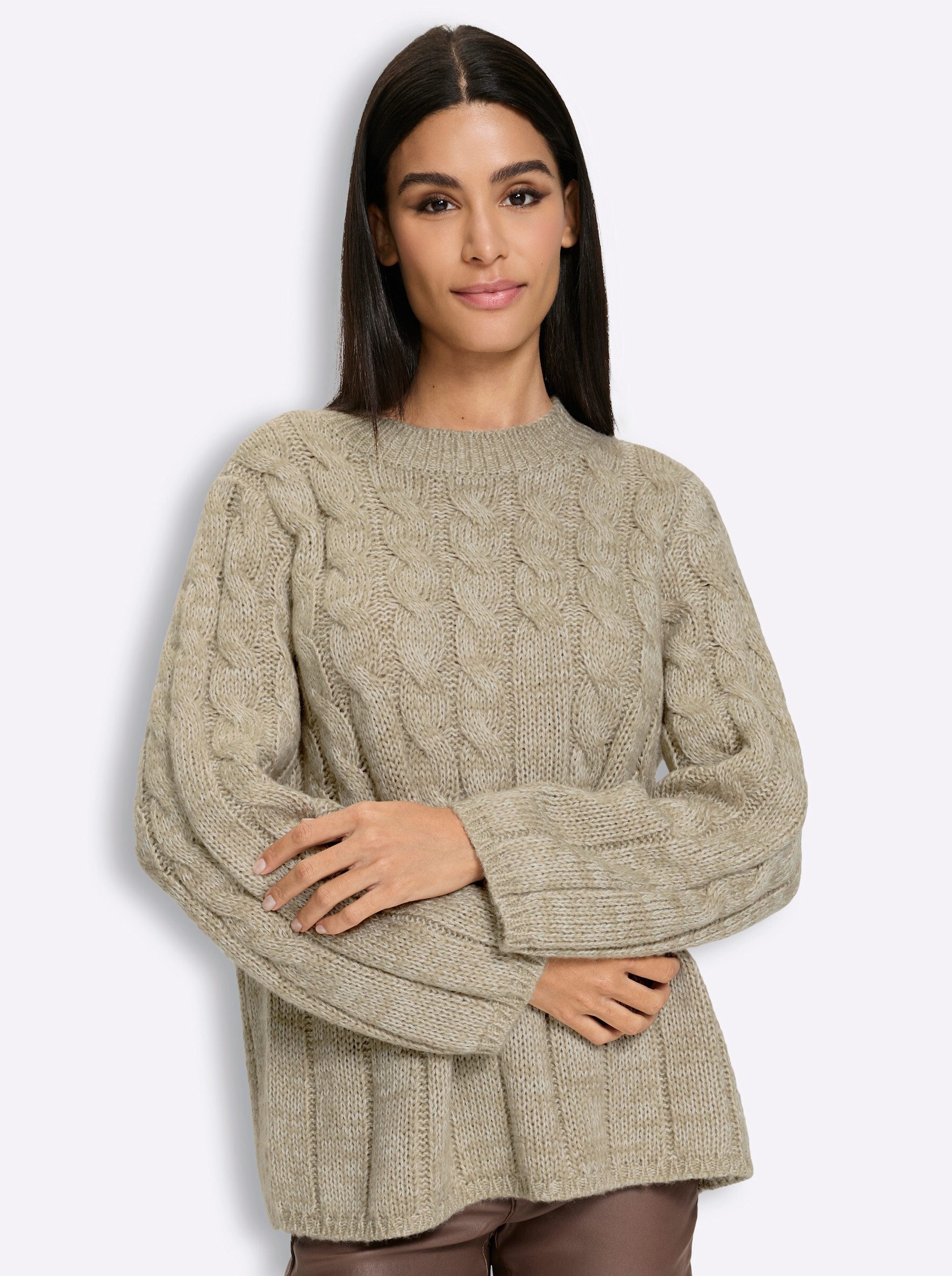 heine Strickpullover Pullover Langarm Zopfmuster