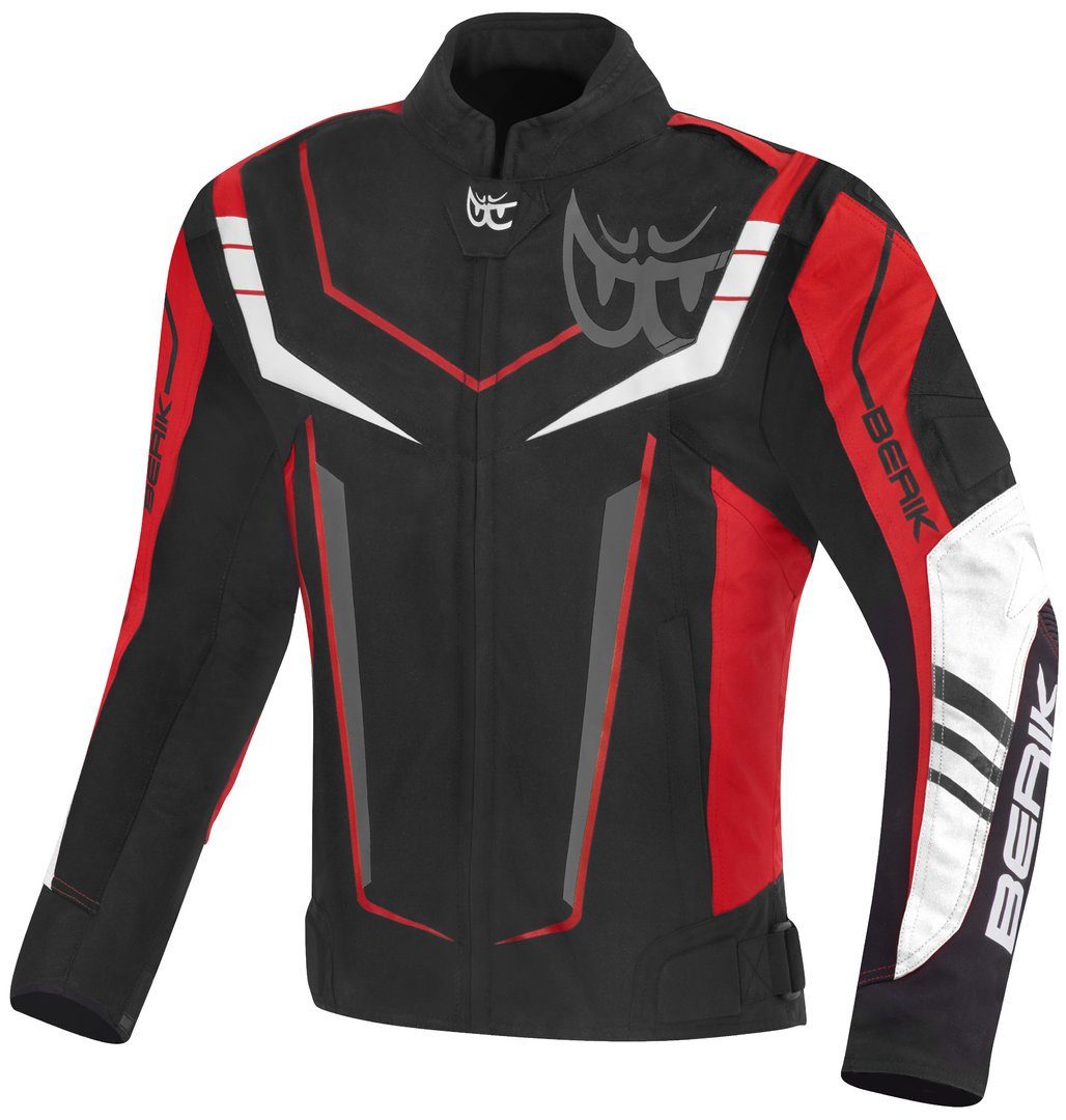 Berik Motorradjacke Radic Evo Plus wasserdichte Motorrad Textiljacke Black/White/Red