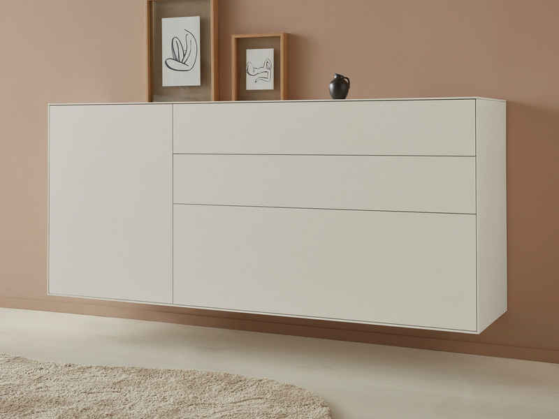 LeGer Home by Lena Gercke Sideboard Essentials, Breite: 167cm, MDF lackiert, Push-to-open-Funktion