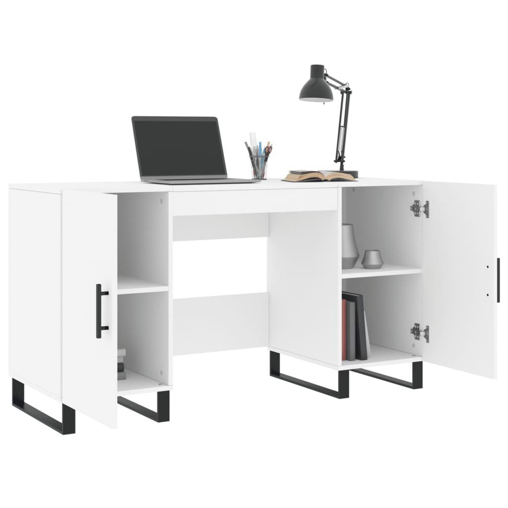 | Weiß Weiß vidaXL Weiß Schreibtisch cm 140x50x75 Holzwerkstoff Schreibtisch