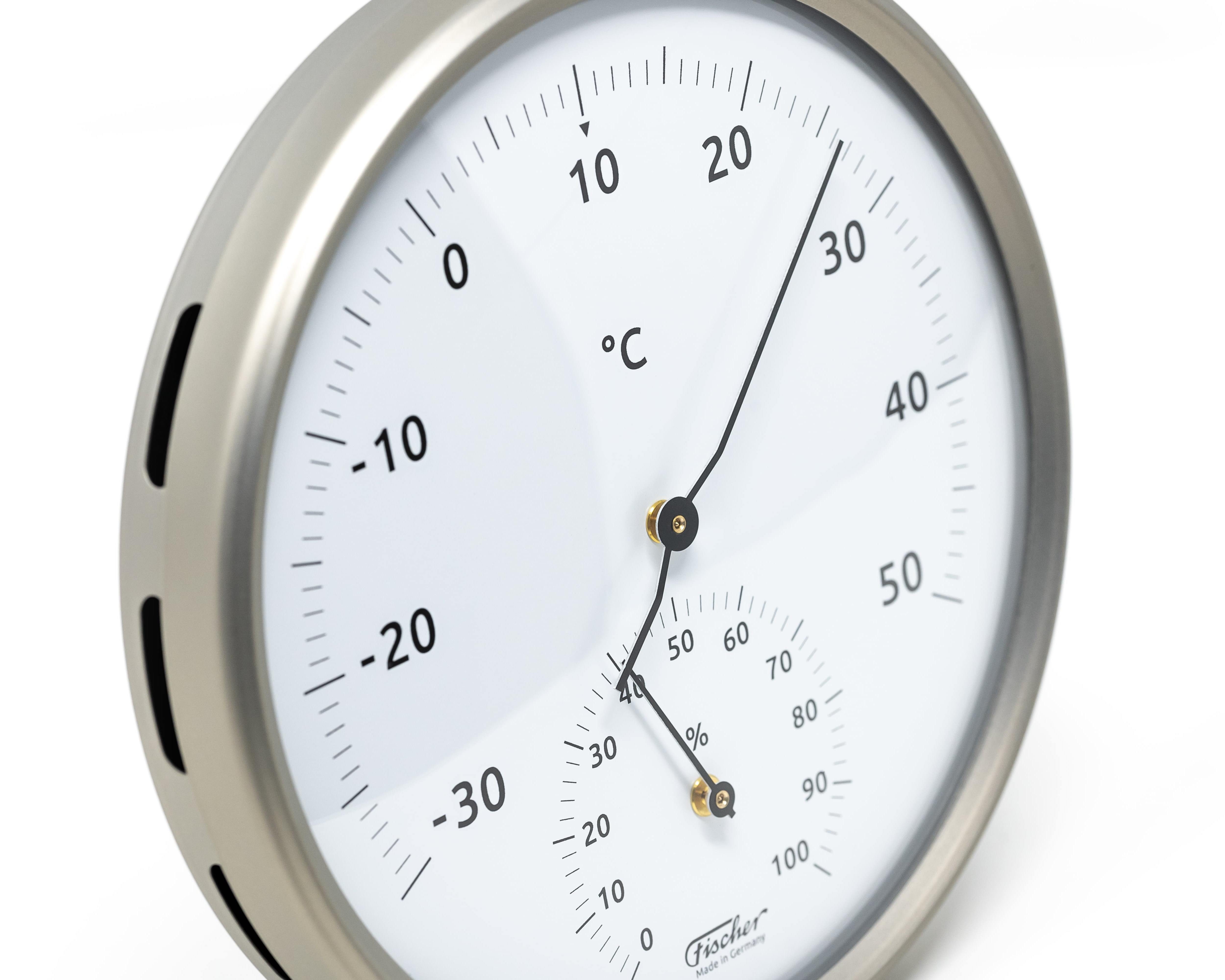 Fischer Klimamesser Fischer 186TH Thermo-Hygrometer160mm Edelstahl Made in Germany