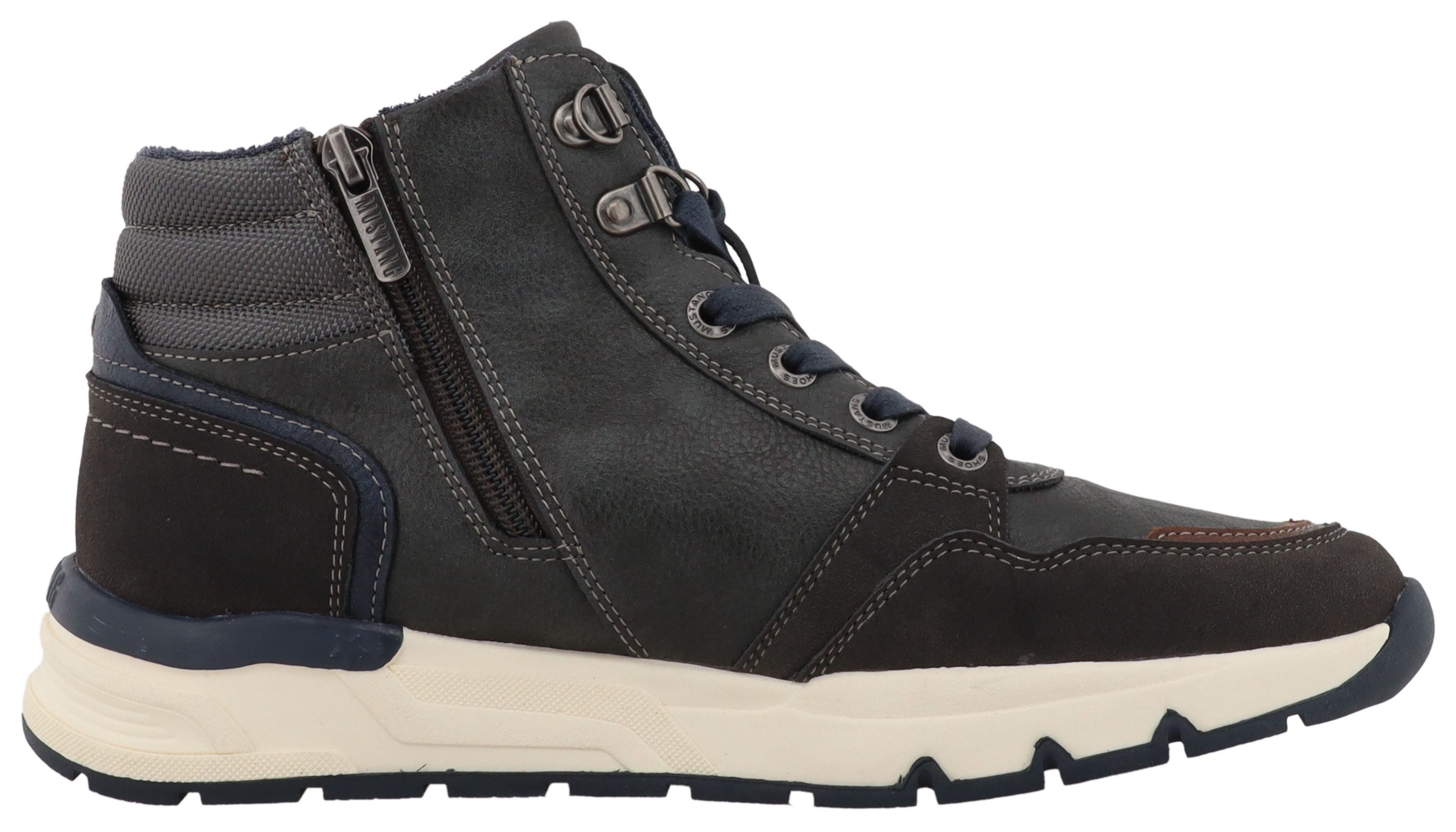 Mustang Shoes Mart Sneaker High Top Sneaker, Schnürboots mit Reißverschluss – Bild 5 von 5
