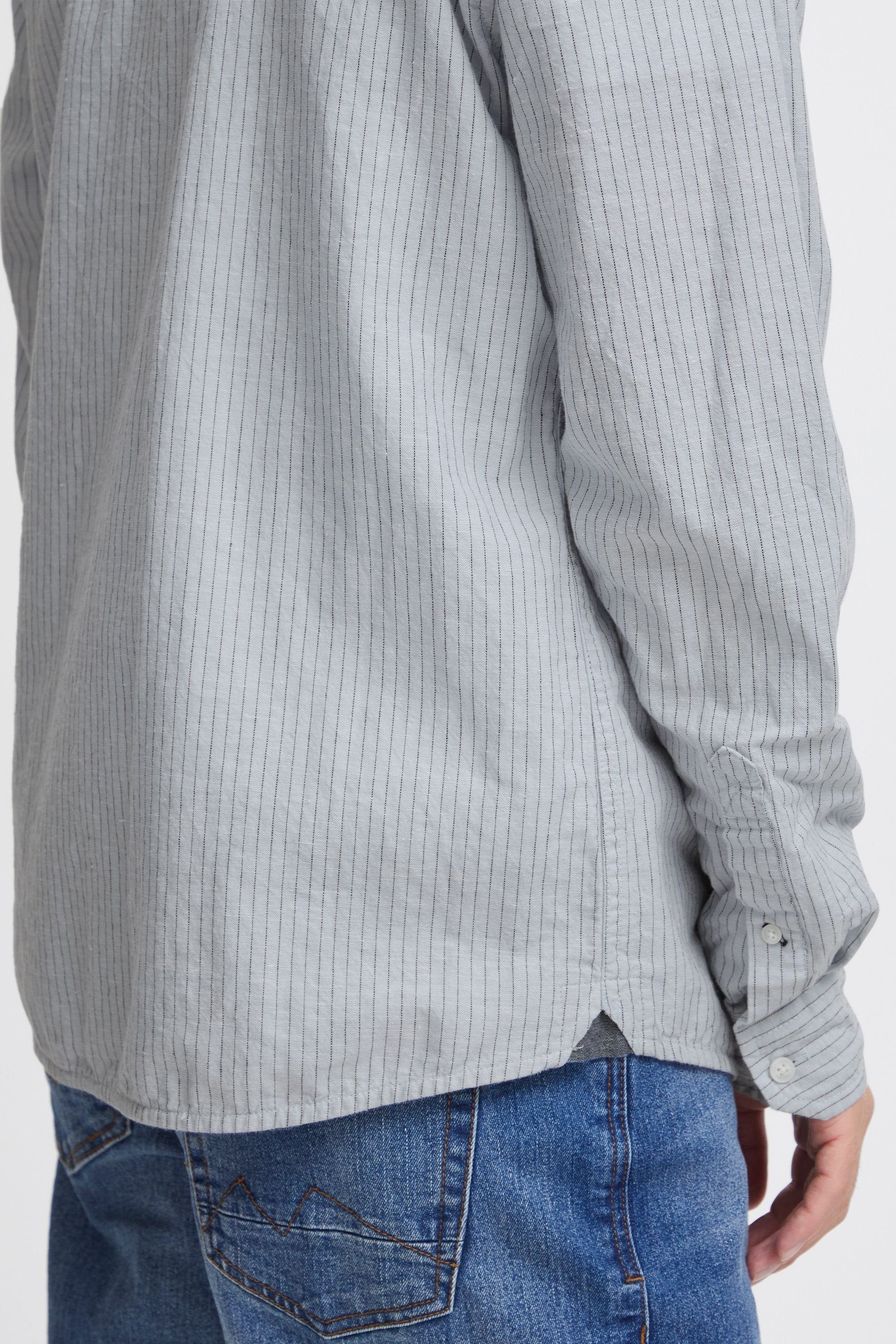 Blend Langarmhemd BHShirt Stilvolles Langarmhemd mit Brusttasche aus Leinenmix
